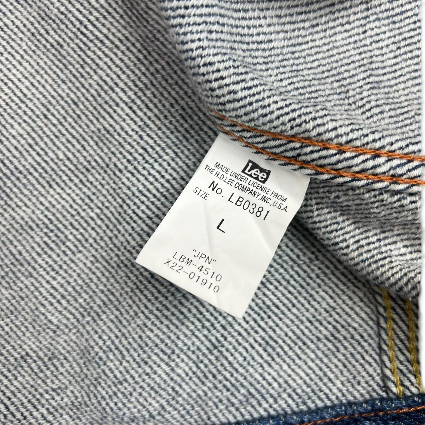 LEE JAPANESE UNUSUAL SOFT THICK FLANNEL DENIM JACKET M 40”