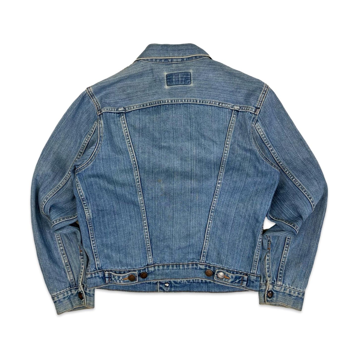 VTG WRANGLER BLUEBELL JAPANESE DENIM COWBOY DENIM JACKET BROKEN TWILL S 36”
