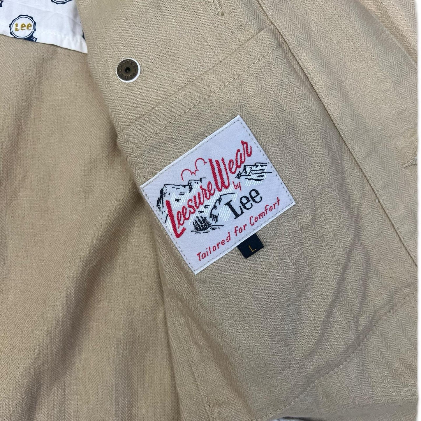 LEE UNION MADE LEISURE WEAR HERRINGBONE ENGINEERS CHORE JACKET SHOP COAT S 38”