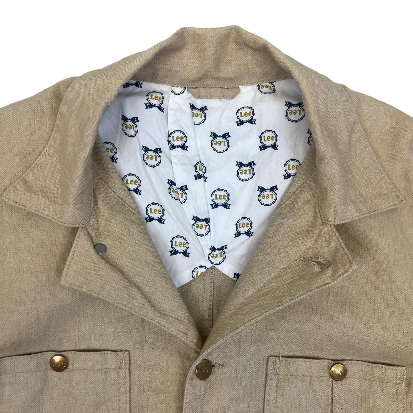 LEE UNION MADE LEISURE WEAR HERRINGBONE ENGINEERS CHORE JACKET SHOP COAT S 38”
