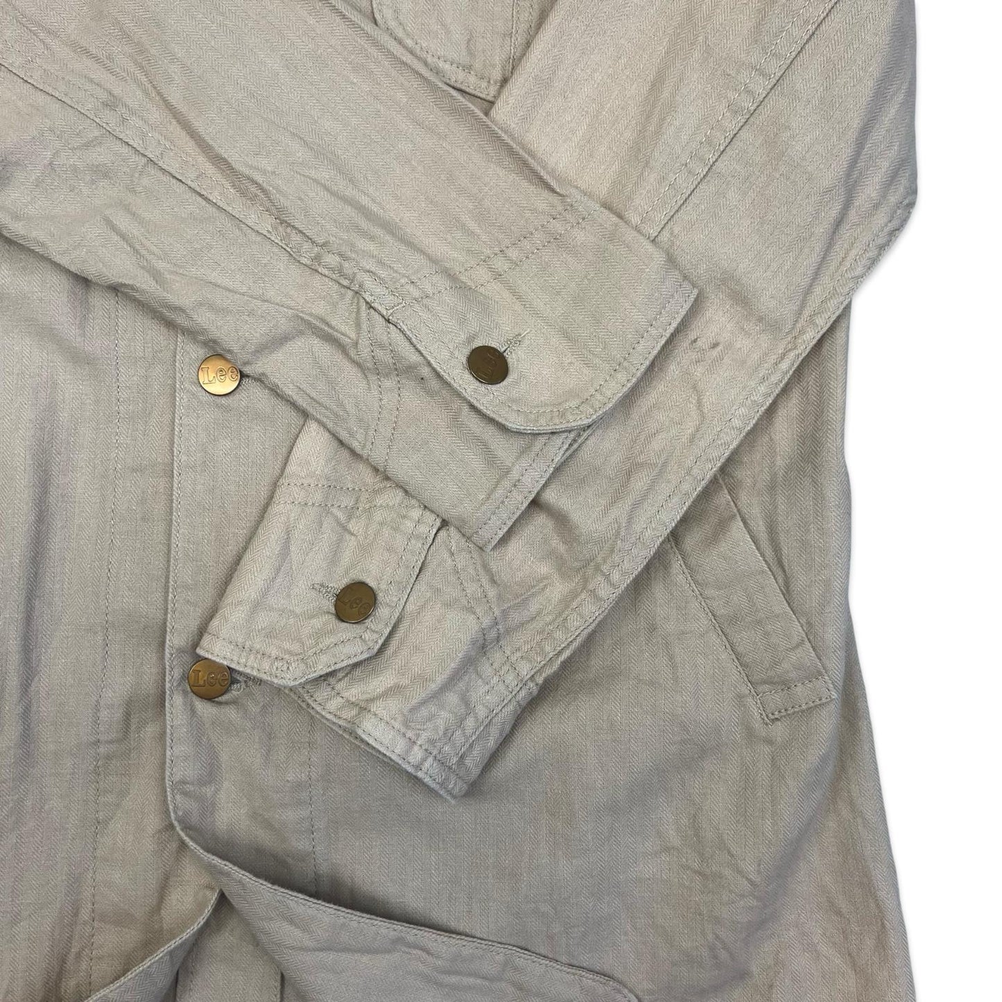 LEE UNION MADE LEISURE WEAR HERRINGBONE ENGINEERS CHORE JACKET SHOP COAT S 38”