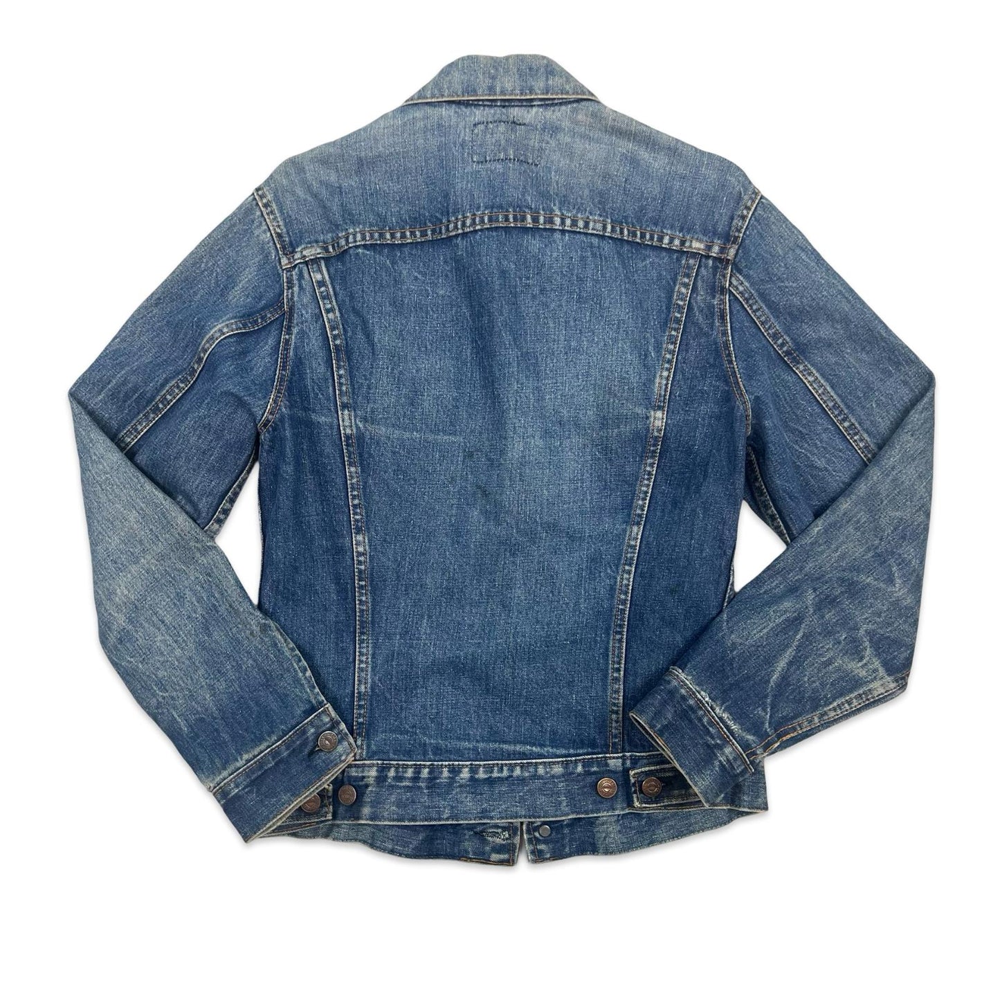 VTG GENUINE LATE 1960s LEVIS BIG E TYPE 3 TRUCKER DENIM JACKET XS MOD SKINS 34”
