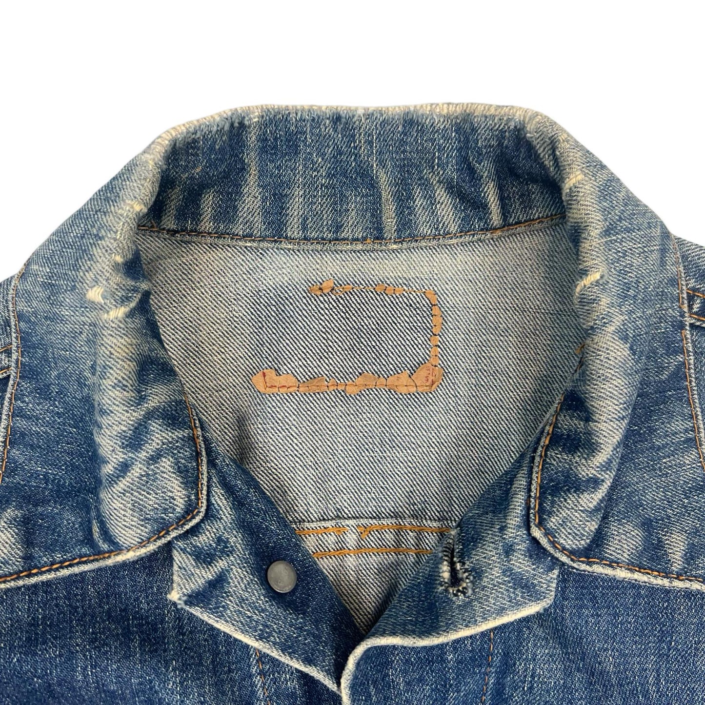 VTG GENUINE LATE 1960s LEVIS BIG E TYPE 3 TRUCKER DENIM JACKET XS MOD SKINS 34”