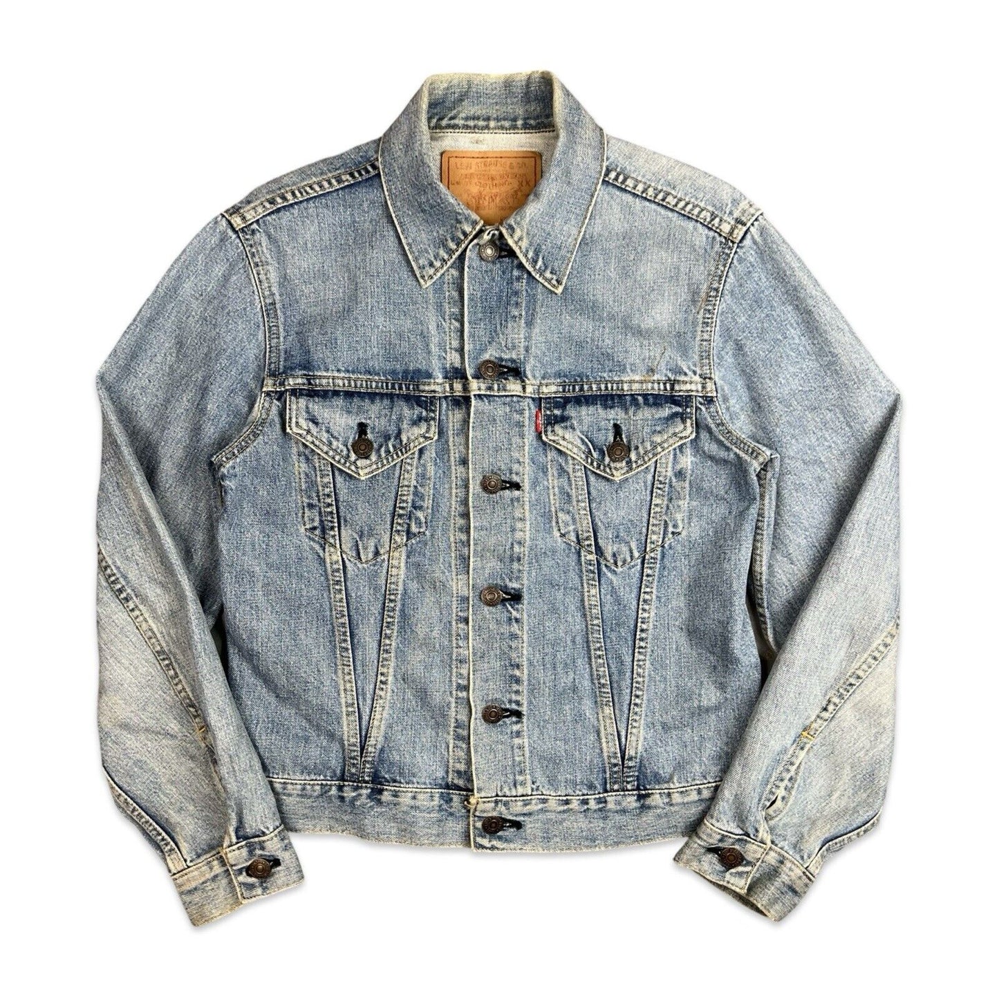 VTG 90s LEVIS JAPANESE BIG E RED TAB TYPE 3 TRUCKER JACKET 60s 70s LVC XS 34