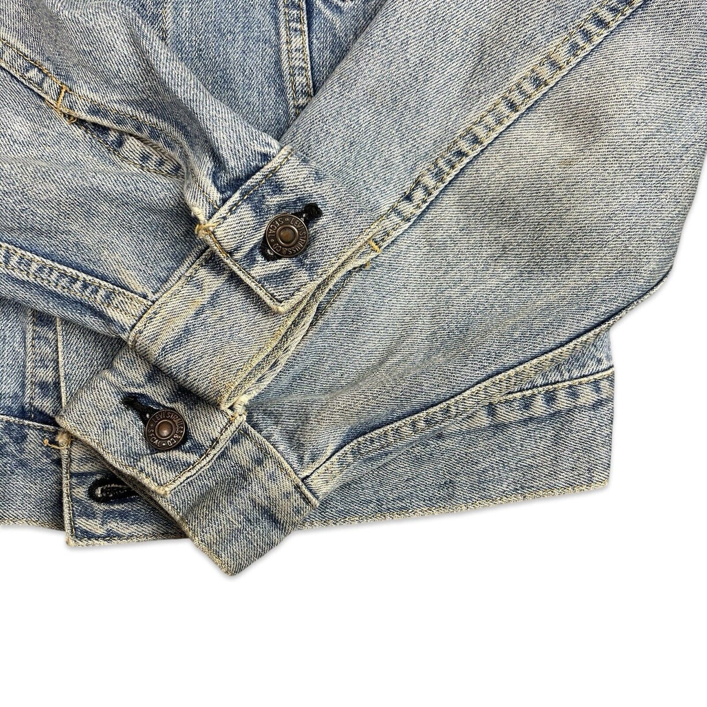 VTG 90s LEVIS JAPANESE BIG E RED TAB TYPE 3 TRUCKER JACKET 60s 70s LVC XS 34
