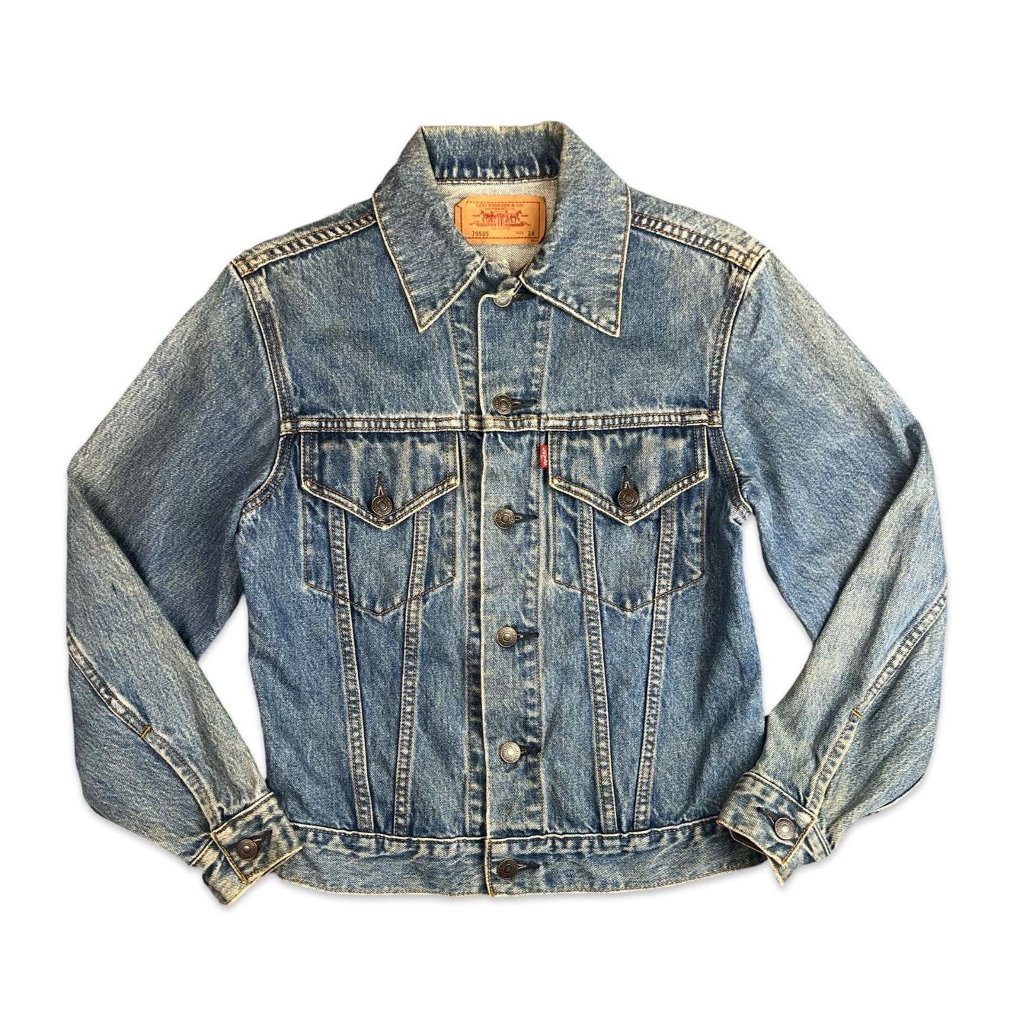 VTG 90s JAPANESE LEVIS SML E TYPE 3 TRUCKER DENIM JACKET LVC 1970s XS 33”