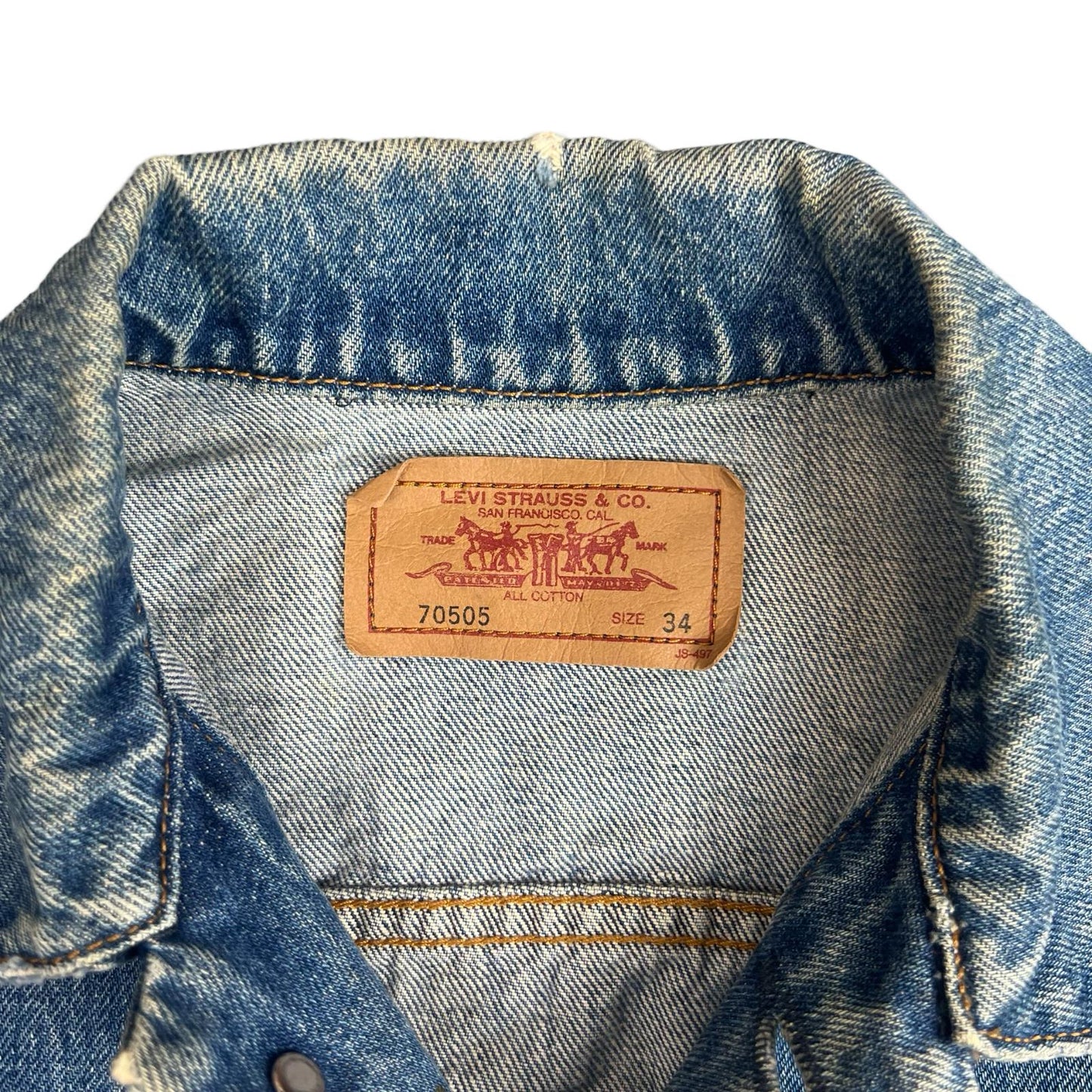 VTG 90s JAPANESE LEVIS SML E TYPE 3 TRUCKER DENIM JACKET LVC 1970s XS 33”