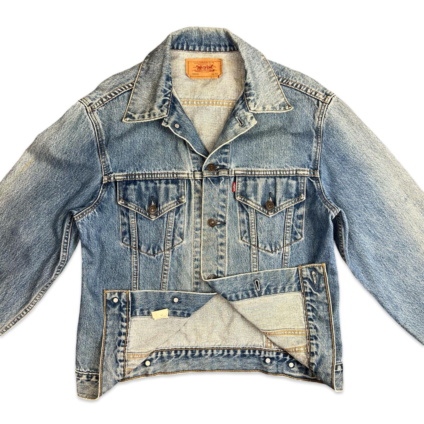VTG 90s JAPANESE LEVIS LVC LEVIS RED TAB 1970s TYPE 3 DENIM TRUCKER JACKET S 38
