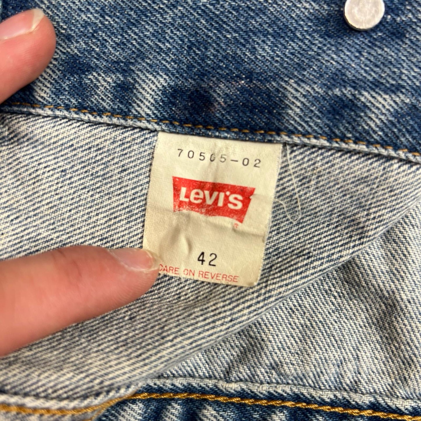 VTG 90s JAPANESE LEVIS LVC LEVIS RED TAB 1970s TYPE 3 DENIM TRUCKER JACKET S 38