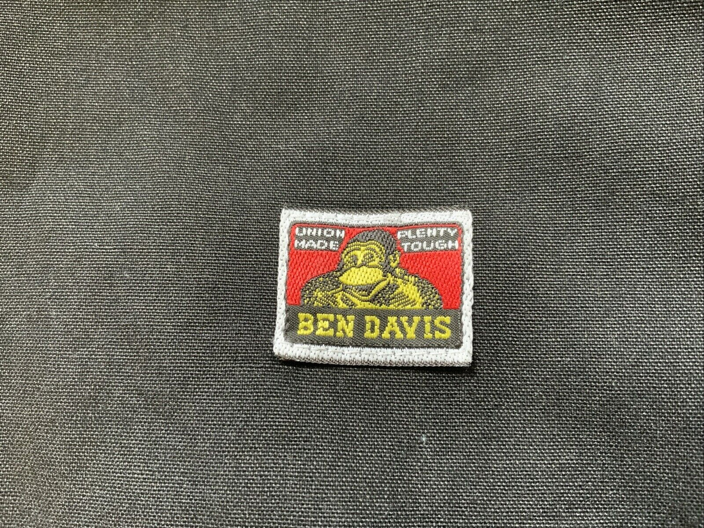 BLACK USA BEN DAVIS UNION MADE DUNGAREES LIGHT DUCK CANVAS DUNGAREES 40’W 31”L