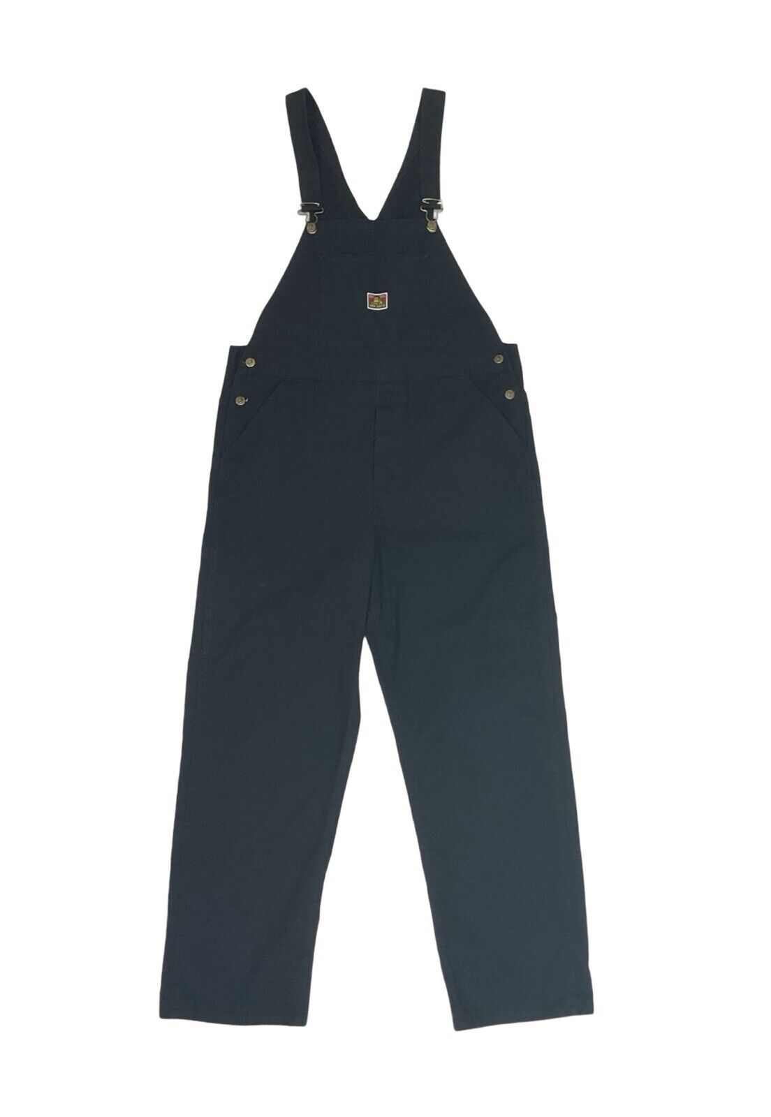 BLACK USA BEN DAVIS UNION MADE DUNGAREES LIGHT DUCK CANVAS DUNGAREES 40’W 31”L
