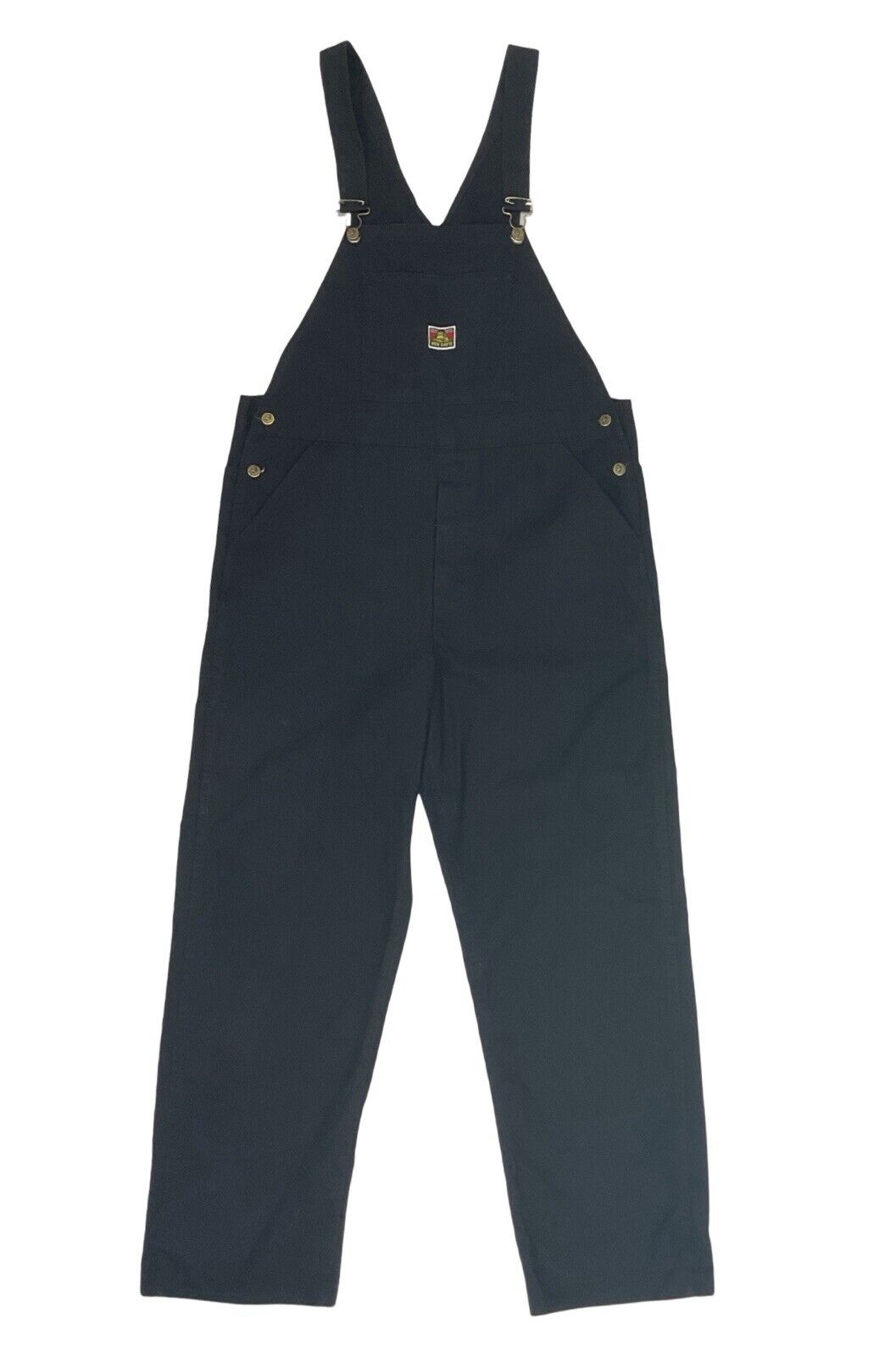 BLACK USA BEN DAVIS UNION MADE DUNGAREES LIGHT DUCK CANVAS DUNGAREES 40’W 31”L