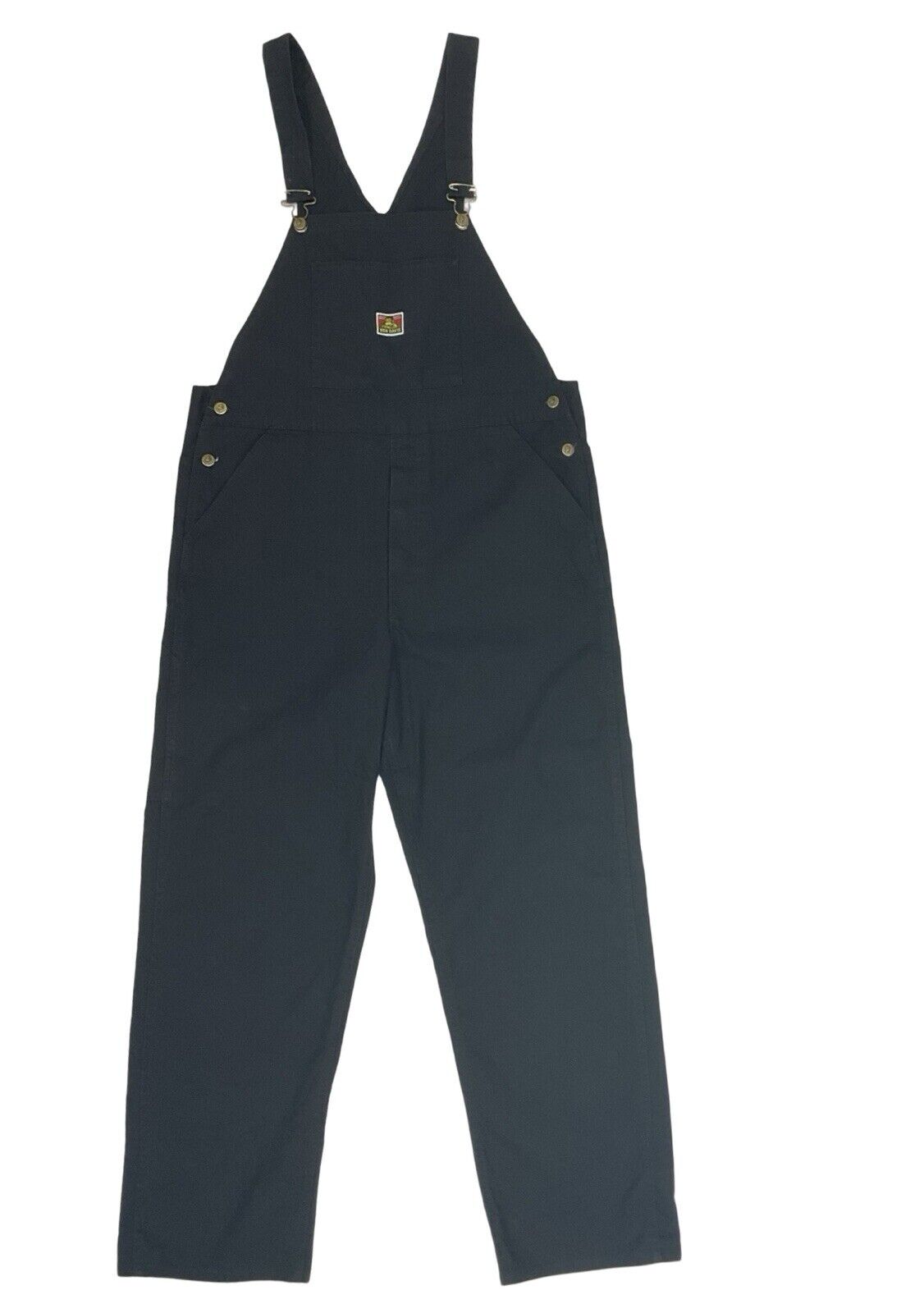 BLACK USA BEN DAVIS UNION MADE DUNGAREES LIGHT DUCK CANVAS DUNGAREES 40’W 31”L