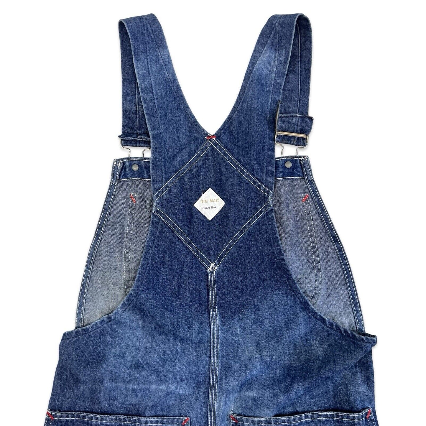 VTG 1960s USA JC PENNEY BIG MAC DUNGAREES WITH KILLER WATER FADING S 30”W 32”L
