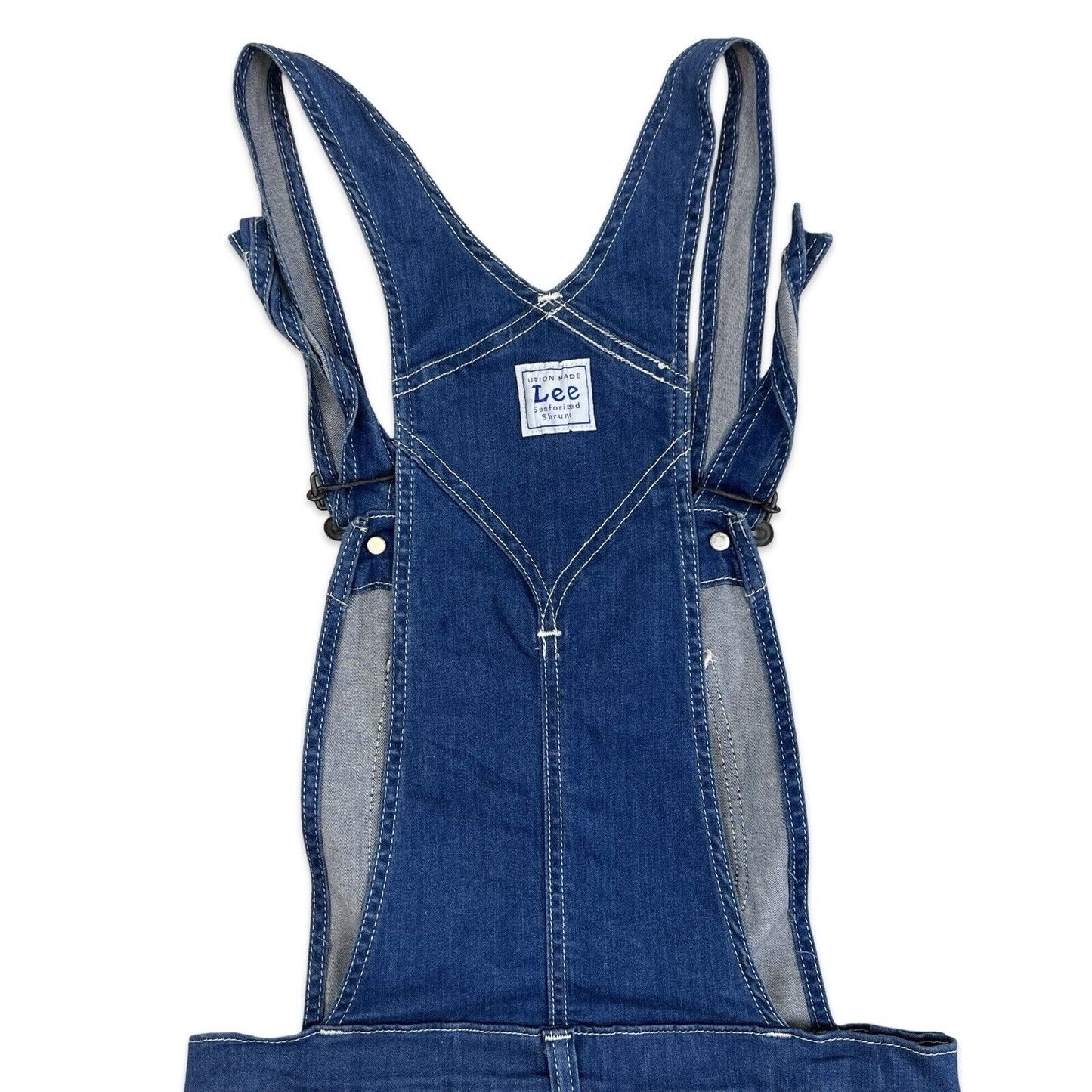 LADIES LEE UNION MADE SKINNY FIT STRETCH DENIM DUNGAREES INDIGO 28” W 26” L