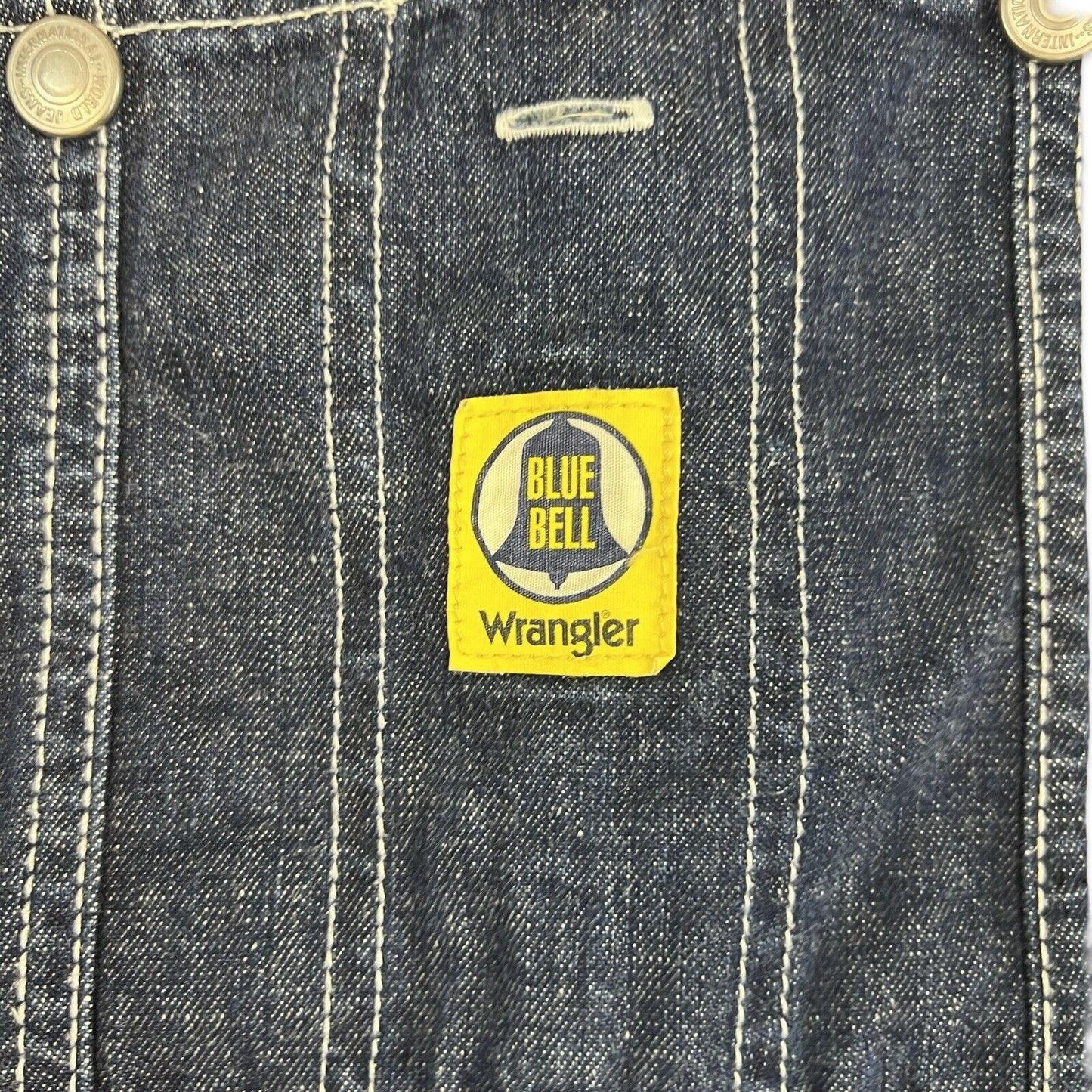 WRANGLER BLUE BELL LADIES DENIM DUNGAREES ROCKABILLY USA WORKWEAR LADY 34”W 34”L