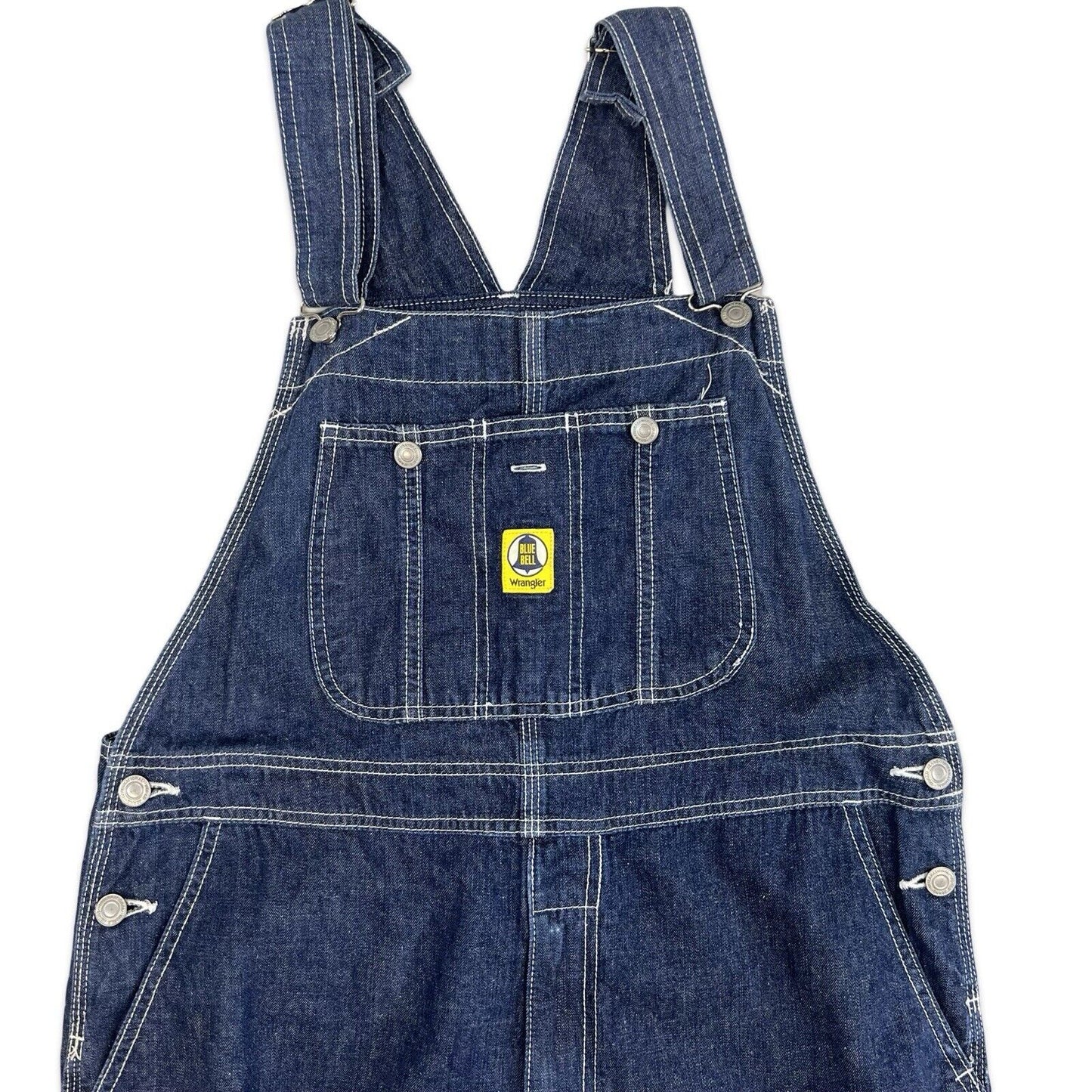 WRANGLER BLUE BELL LADIES DENIM DUNGAREES ROCKABILLY USA WORKWEAR LADY 34”W 34”L