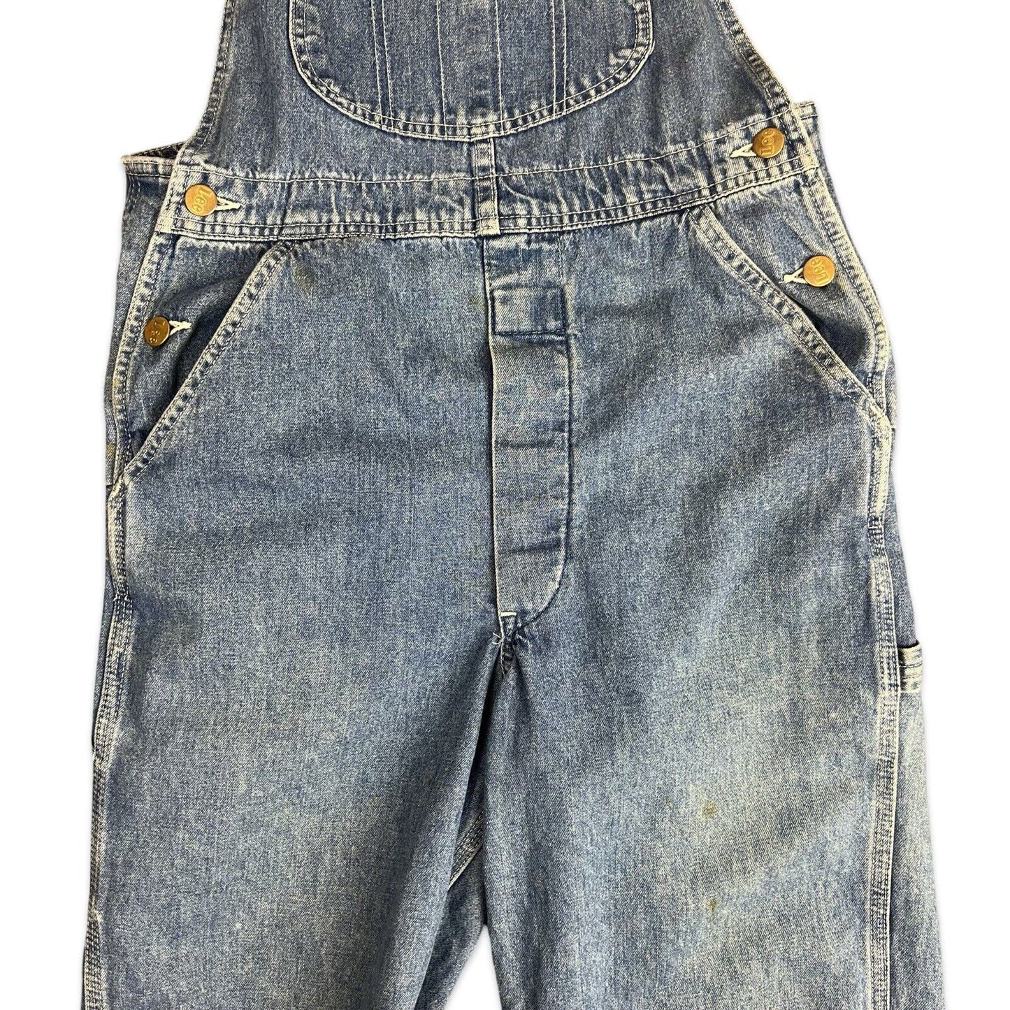 VTG LEE USA WORKWEAR DENIM DUNGAREES ROCKABILLY HOT ROD 28”W 26”L