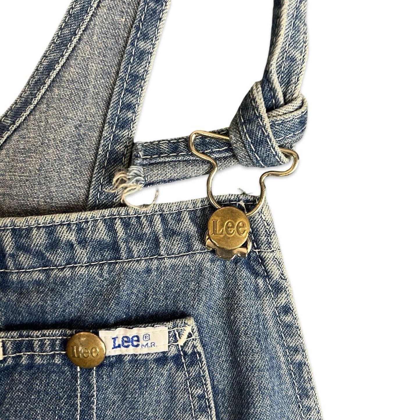 VTG LEE USA WORKWEAR DENIM DUNGAREES ROCKABILLY HOT ROD 28”W 26”L