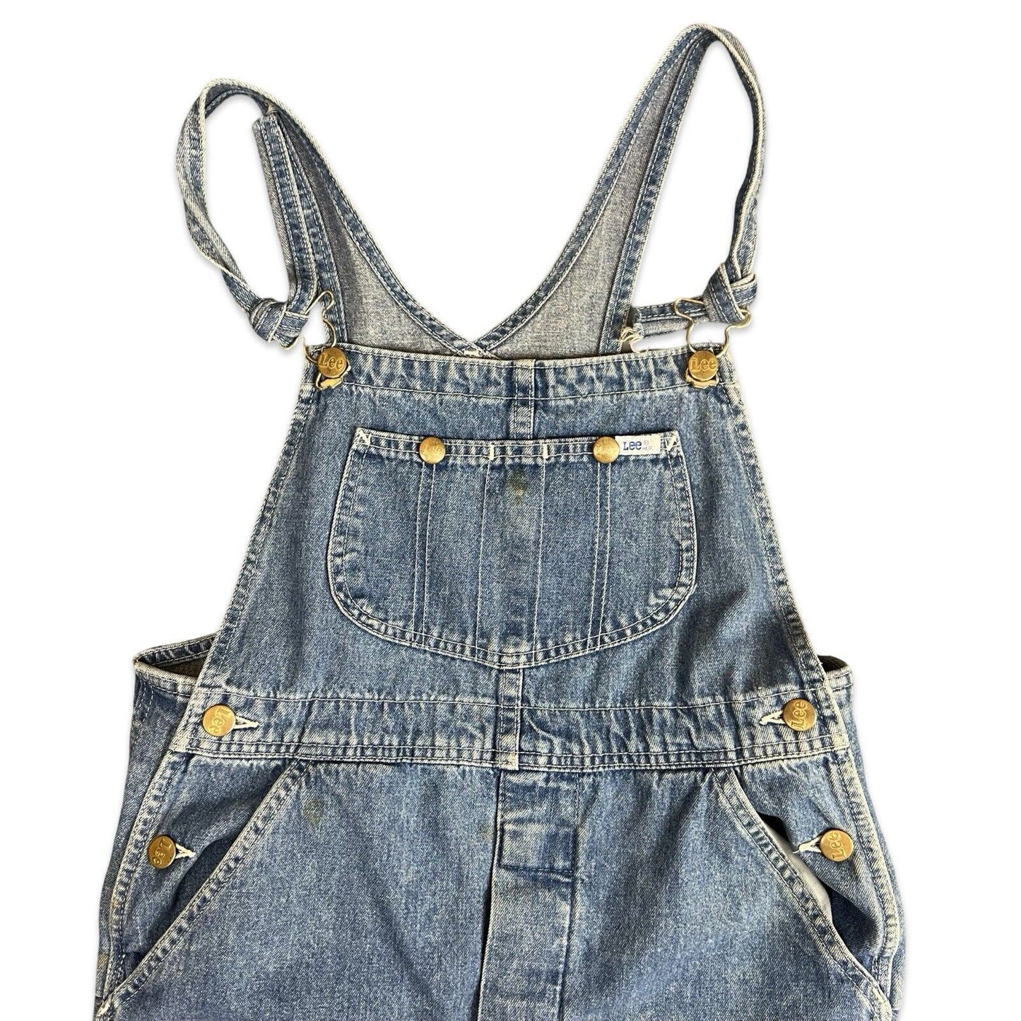VTG LEE USA WORKWEAR DENIM DUNGAREES ROCKABILLY HOT ROD 28”W 26”L
