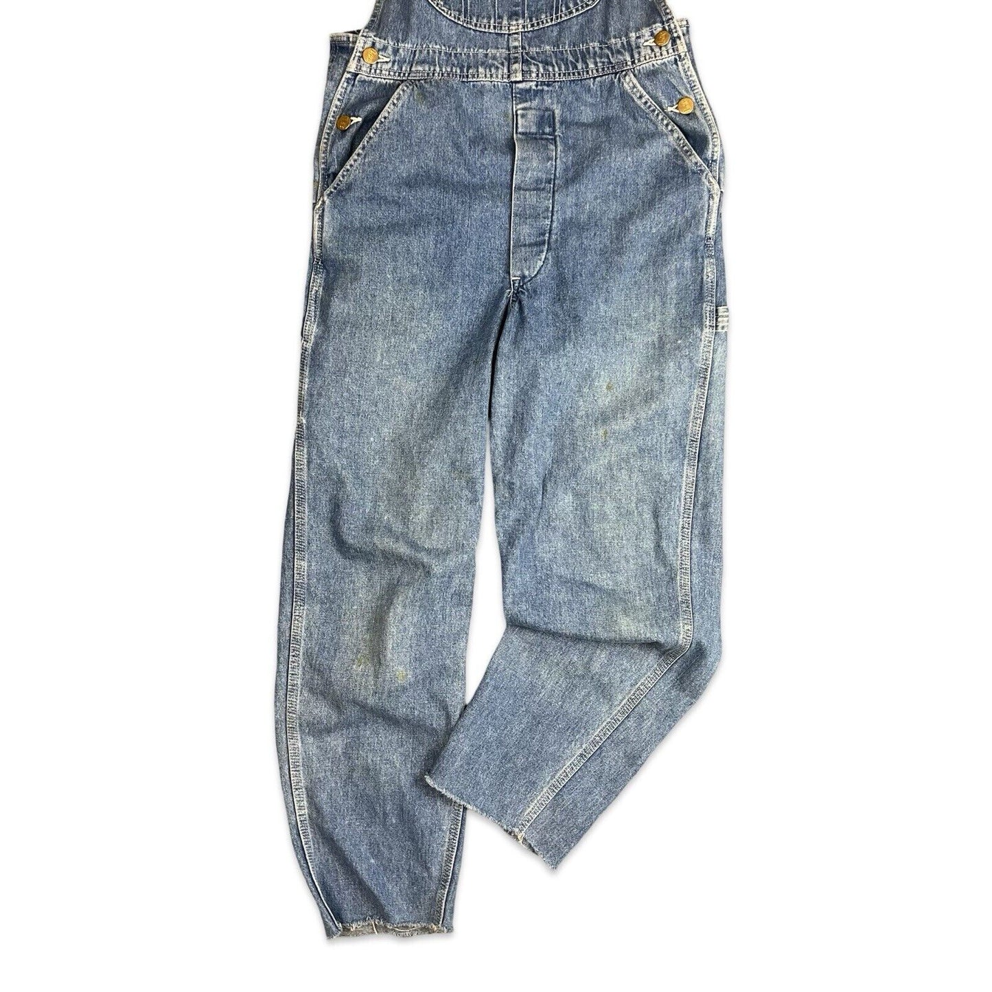 VTG LEE USA WORKWEAR DENIM DUNGAREES ROCKABILLY HOT ROD 28”W 26”L
