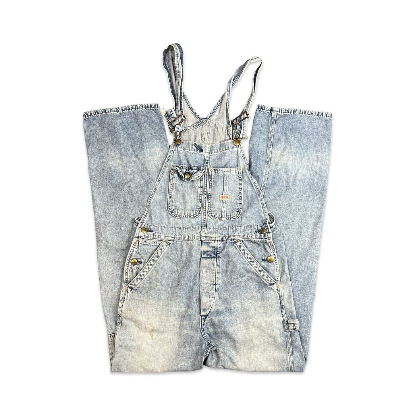 VTG EDWIN JAPAN 101 ONE O ONE DENIM DUNGAREES USA WORKWEAR ROCKABILLY 27 W 33 W