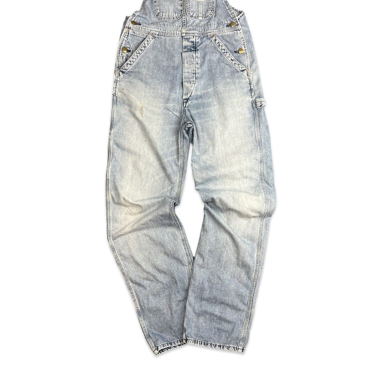 VTG EDWIN JAPAN 101 ONE O ONE DENIM DUNGAREES USA WORKWEAR ROCKABILLY 27 W 33 W