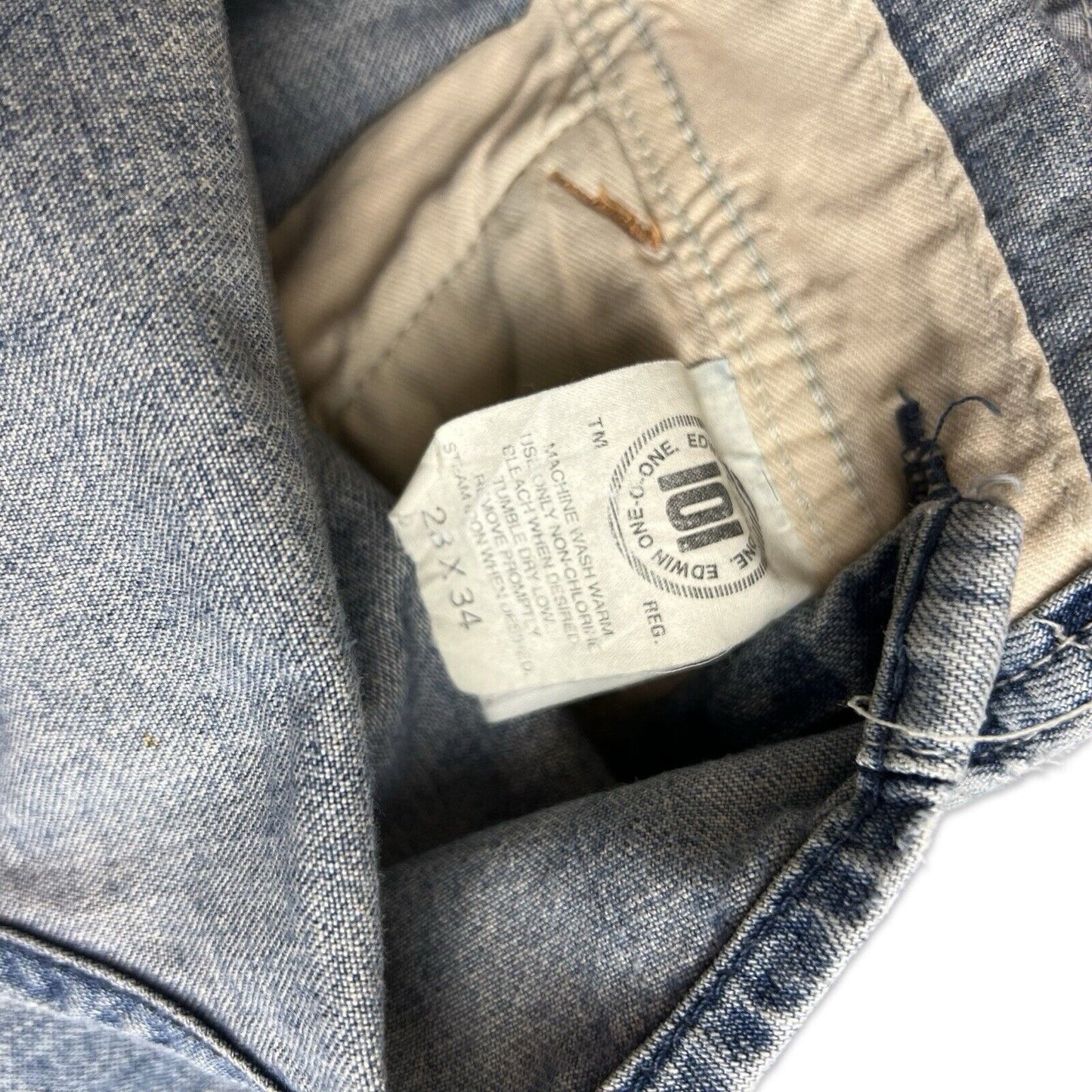VTG EDWIN JAPAN 101 ONE O ONE DENIM DUNGAREES USA WORKWEAR ROCKABILLY 27 W 33 W