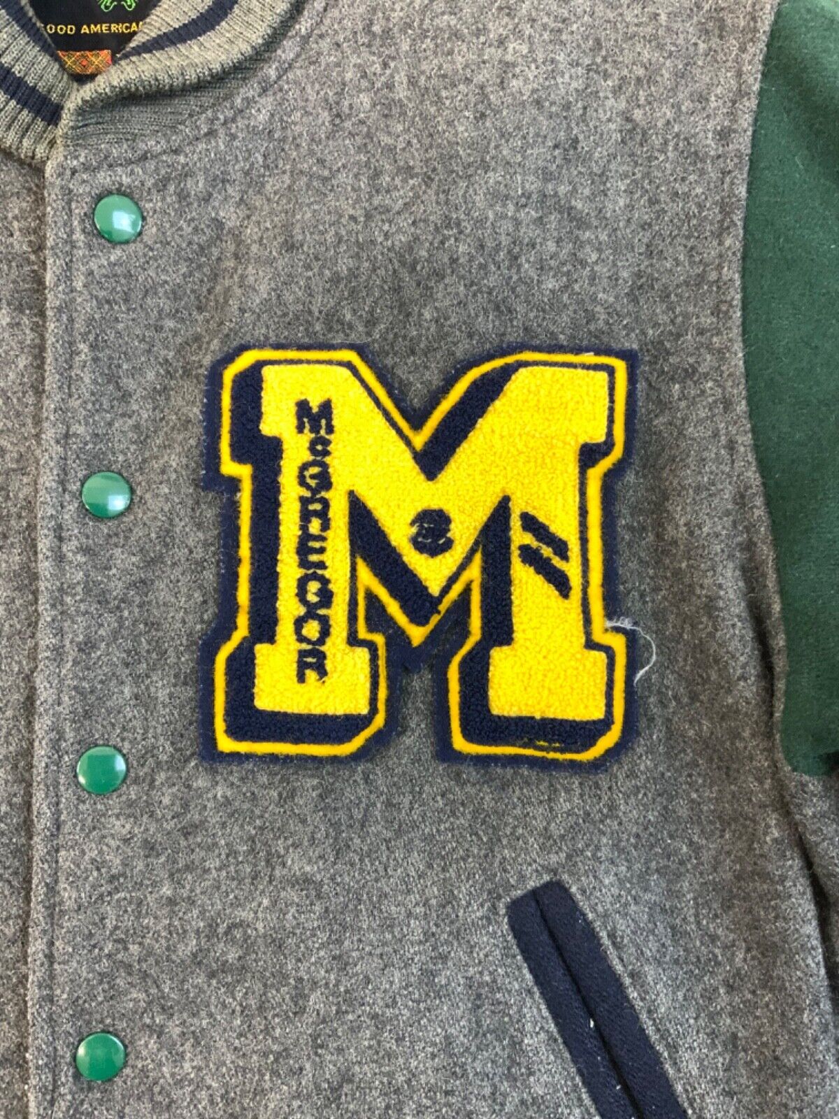 VTG 80s USA McGREGOR WOOL VARSITY JACKET BASEBALL FOOTBALL ROCKABILLY M 40