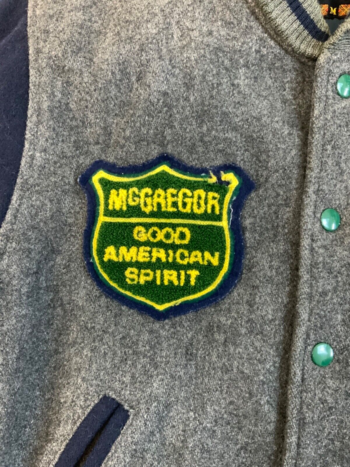 VTG 80s USA McGREGOR WOOL VARSITY JACKET BASEBALL FOOTBALL ROCKABILLY M 40