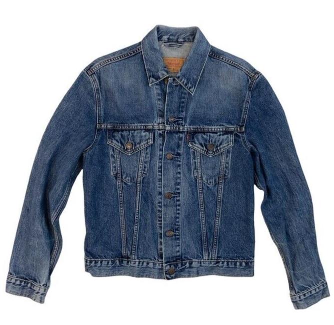 VTG 90s LEVIS RED TAB TYPE 3 TRUCKER DENIM JACKET LVC ROCKABILLY MOD SKINS S 38