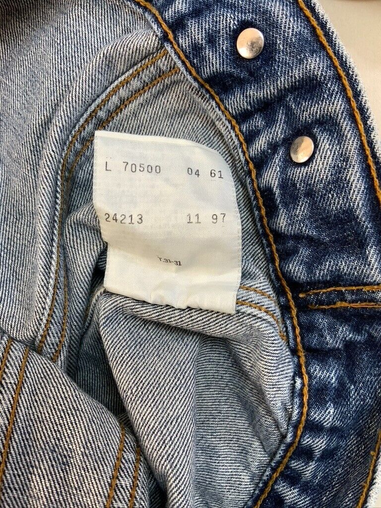 VTG 90s LEVIS RED TAB TYPE 3 TRUCKER DENIM JACKET LVC ROCKABILLY MOD SKINS S 38