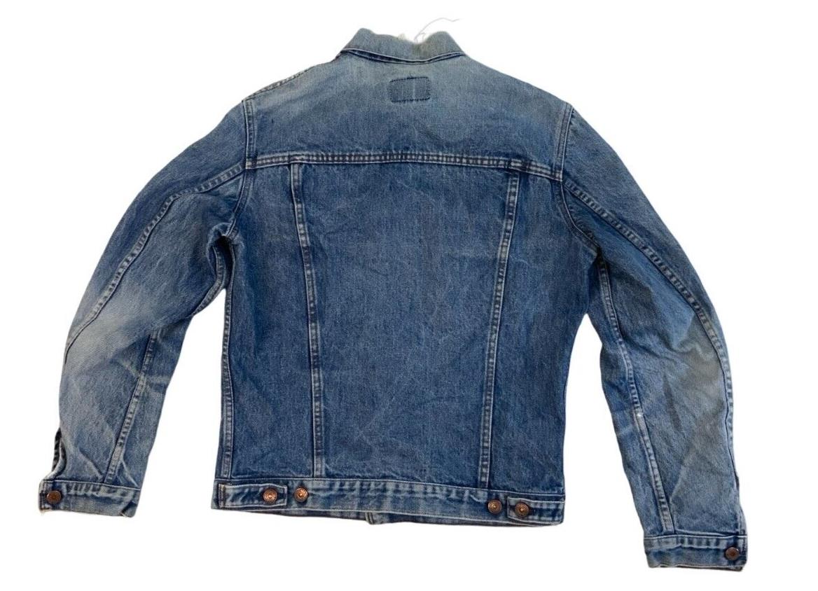 VTG 70s 80s LEVIS RED TAB TYPE 3 TRUCKER DENIM JACKET ROCKABILLY MOD SKINS M 40
