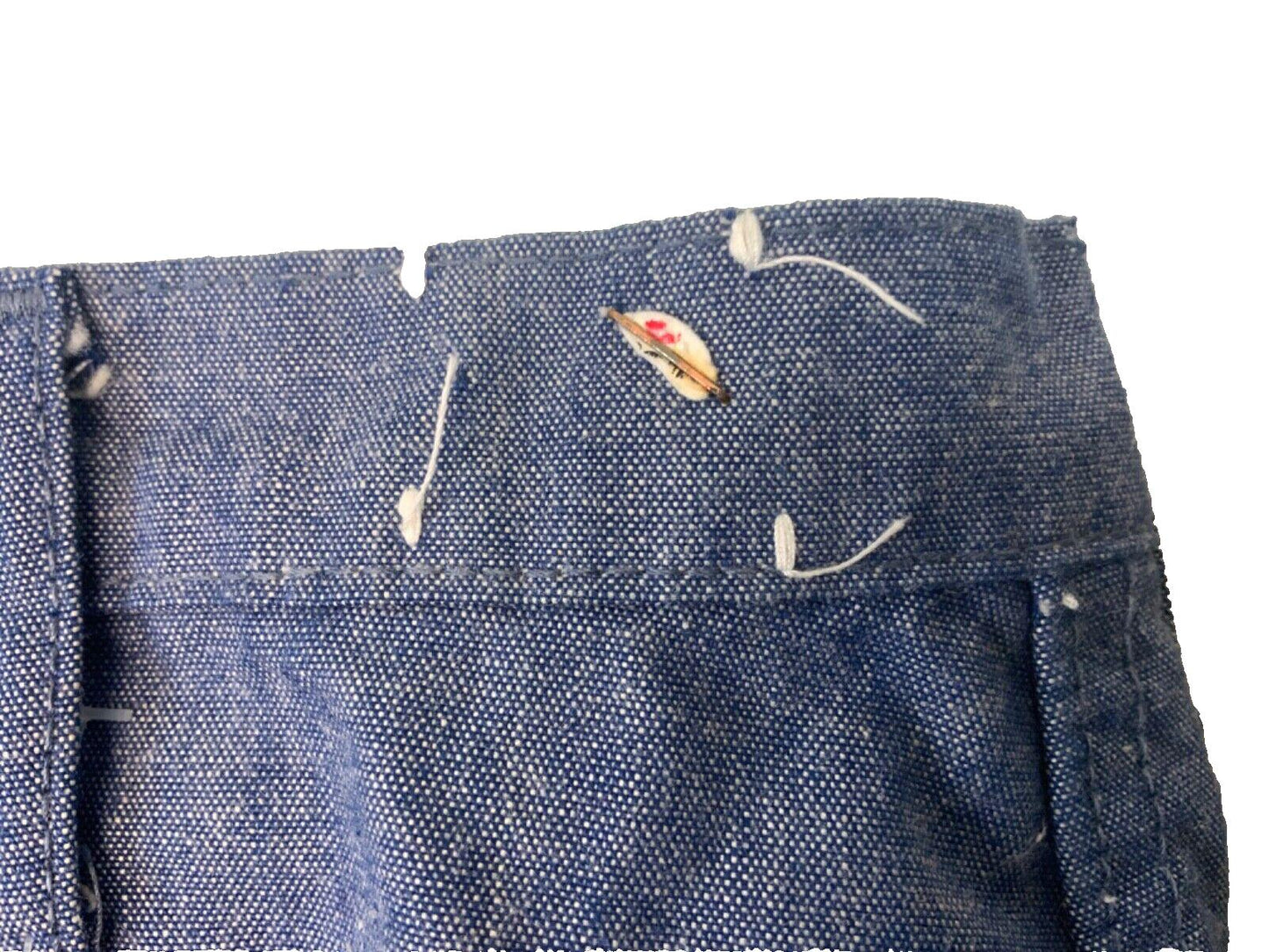 VTG DEADSTOCK 70s MISS LEVIS BIG E CHAMBRAY DENIM BELL BOTTOM FLARES JEANS 32 12