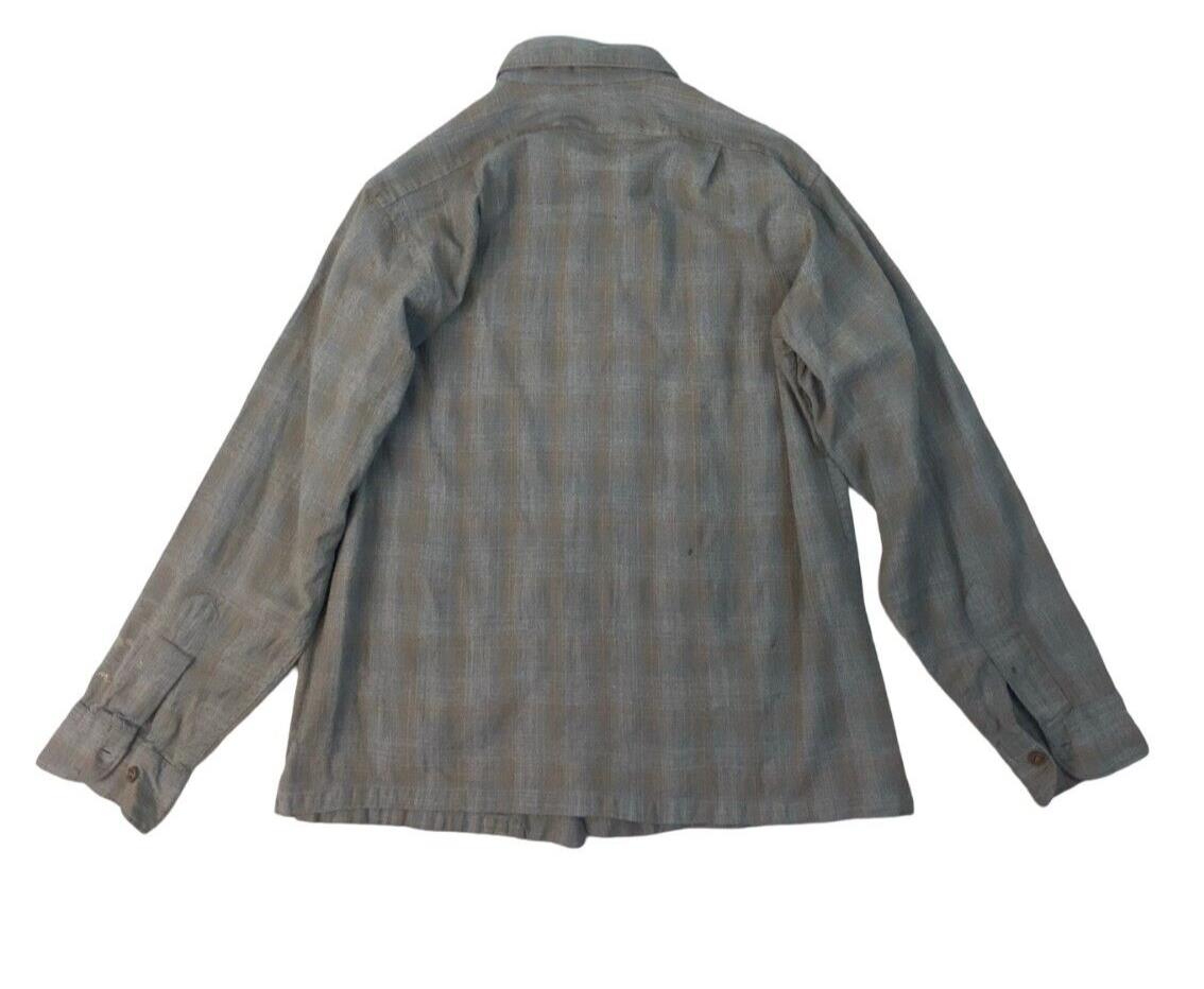 VTG 1962 USA SIR PENDLETON PLAID VIRGIN WOOL SHIRT ROCKABILLY HOT ROD S 38”