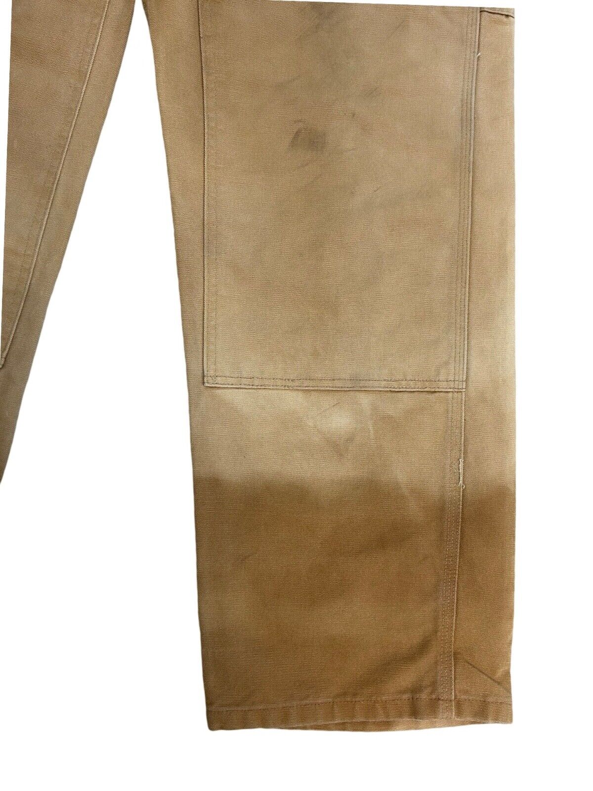 VTG CARHARTT DUCK CANVAS DOUBLE KNEE DUNGAREES KILLER FADES ROCKABILLY 36W 31L