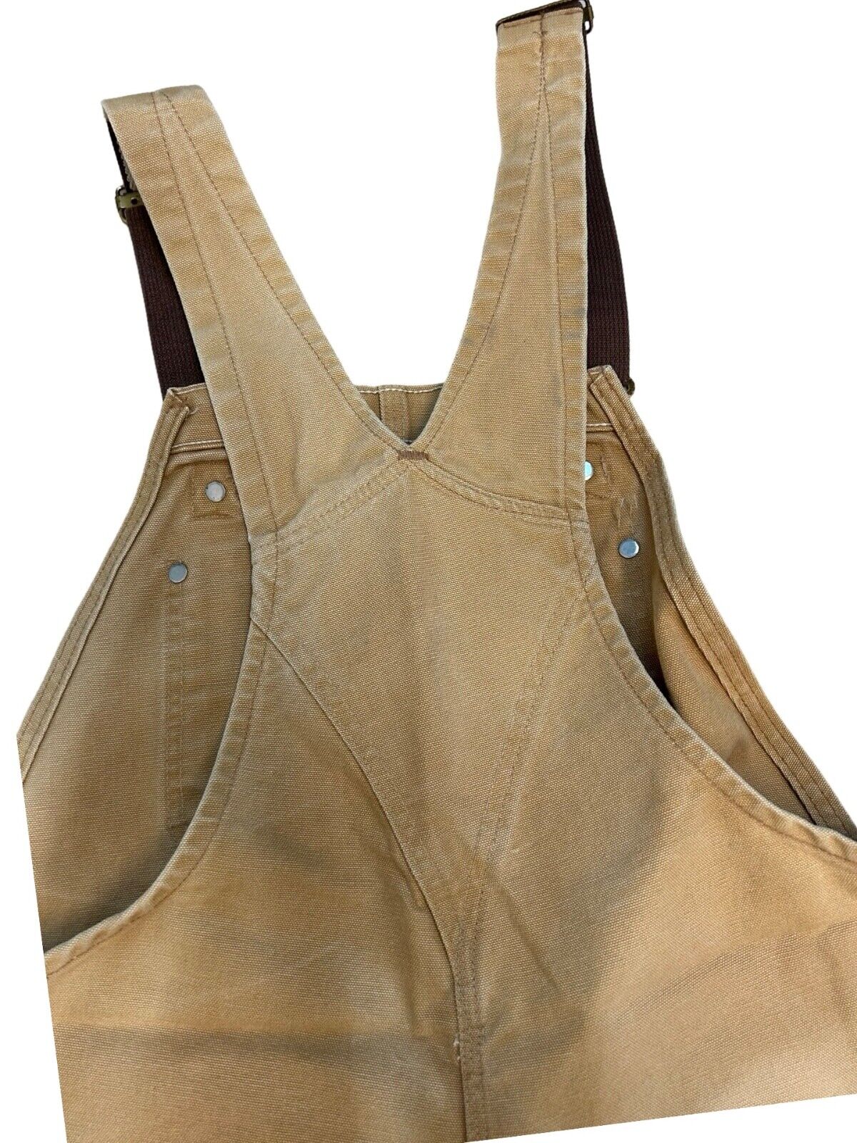 VTG CARHARTT DUCK CANVAS DOUBLE KNEE DUNGAREES KILLER FADES ROCKABILLY 36W 31L