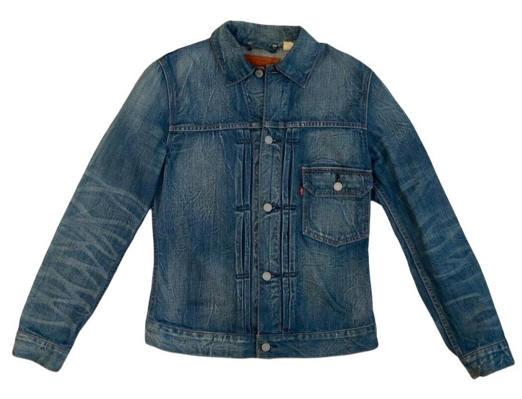 VTG LEVIS TYPE 1 CINCH BACK WESTERN DENIM JACKET PLEAT FRONT ROCKABILLY 50s S 36