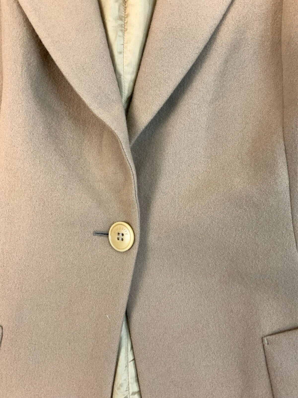 BURBERRY CASHMERE BLEND BLAZER JACKET BEIGE SIZE M