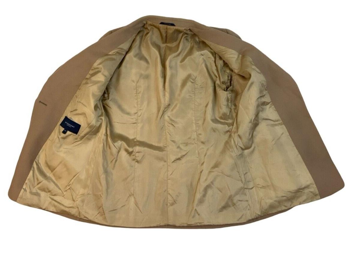 BURBERRY CASHMERE BLEND BLAZER JACKET BEIGE SIZE M