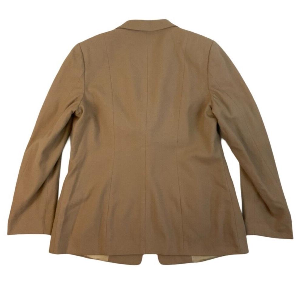 BURBERRY CASHMERE BLEND BLAZER JACKET BEIGE SIZE M