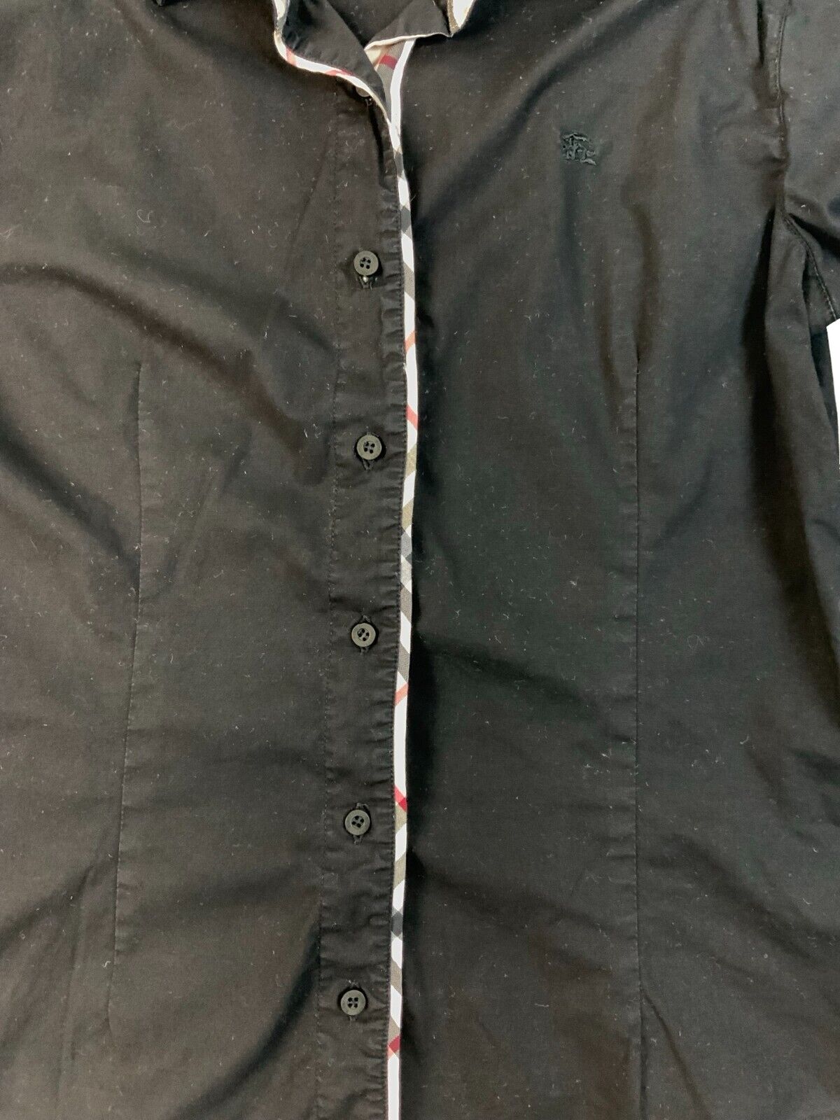 BURBERRY LONG SLEEVE BLACK SHIRT SIZE M
