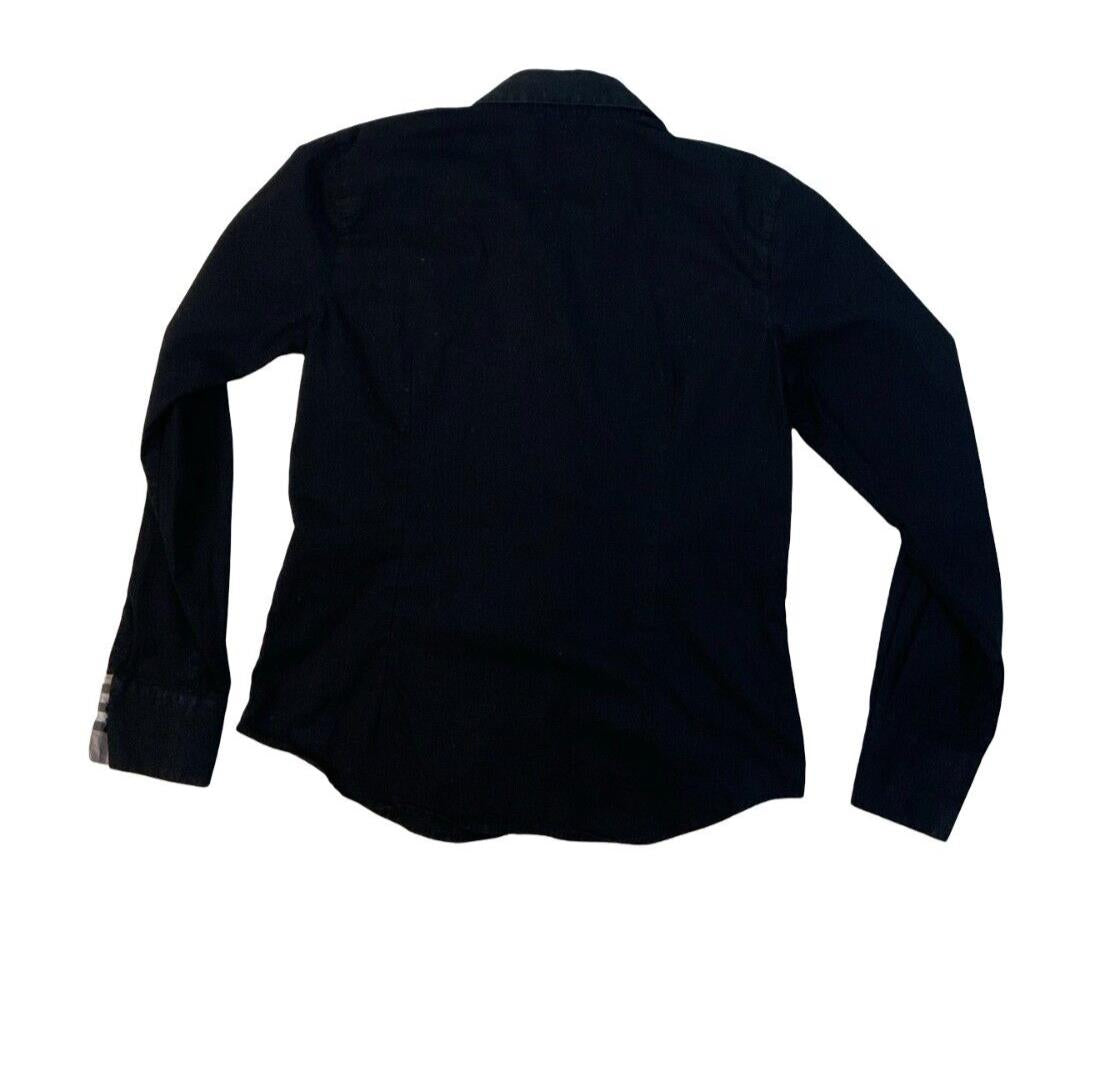 BURBERRY LONG SLEEVE BLACK SHIRT SIZE M
