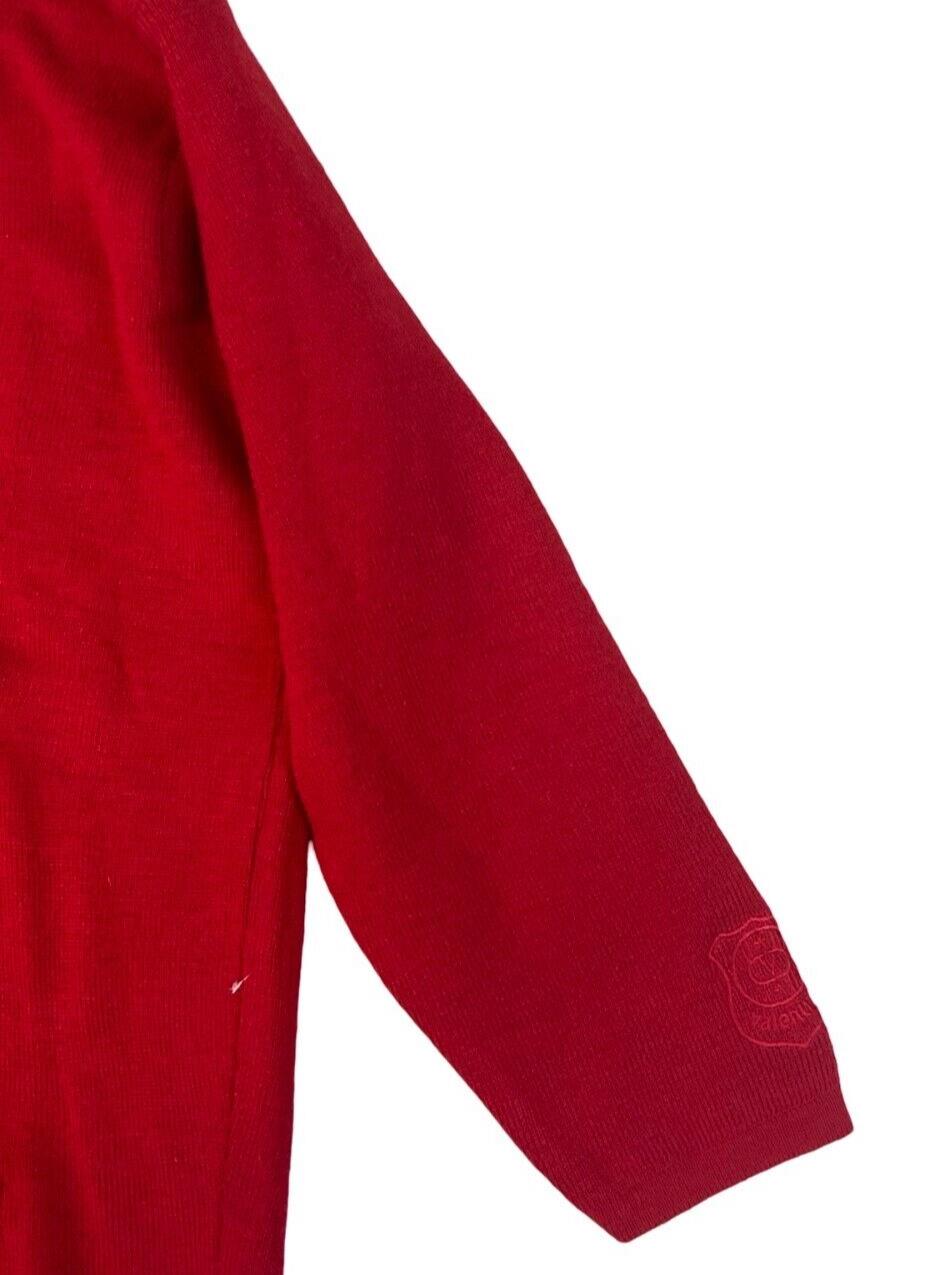 VINTAGE VALENTINO RED V NECK JUMPER SIZE L