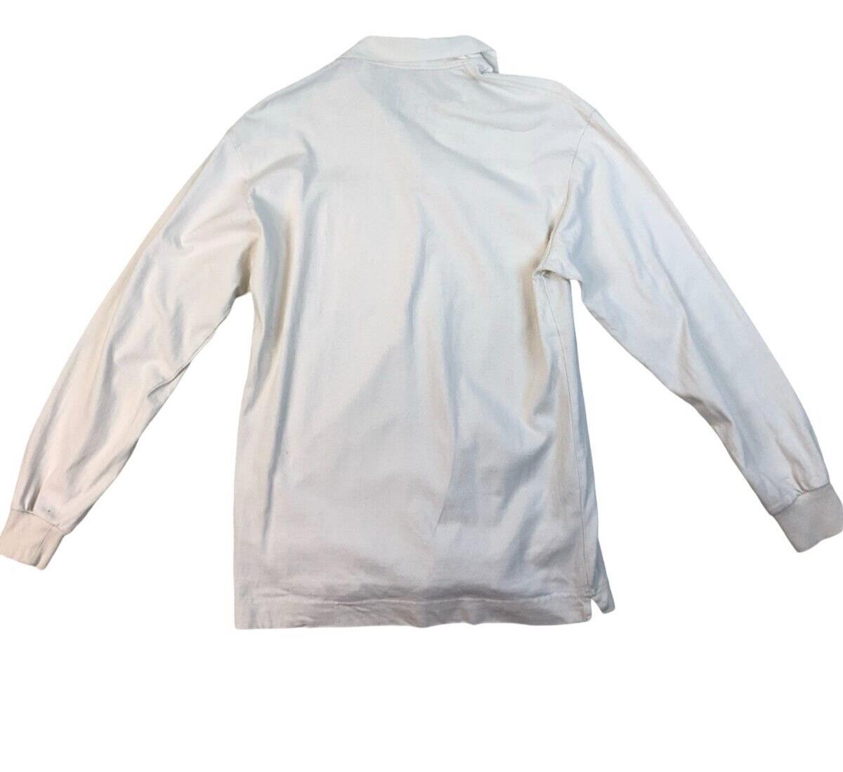 VINTAGE 80s VALENTINO WHITE 100% COTTON POLO SHIRT SIZE L