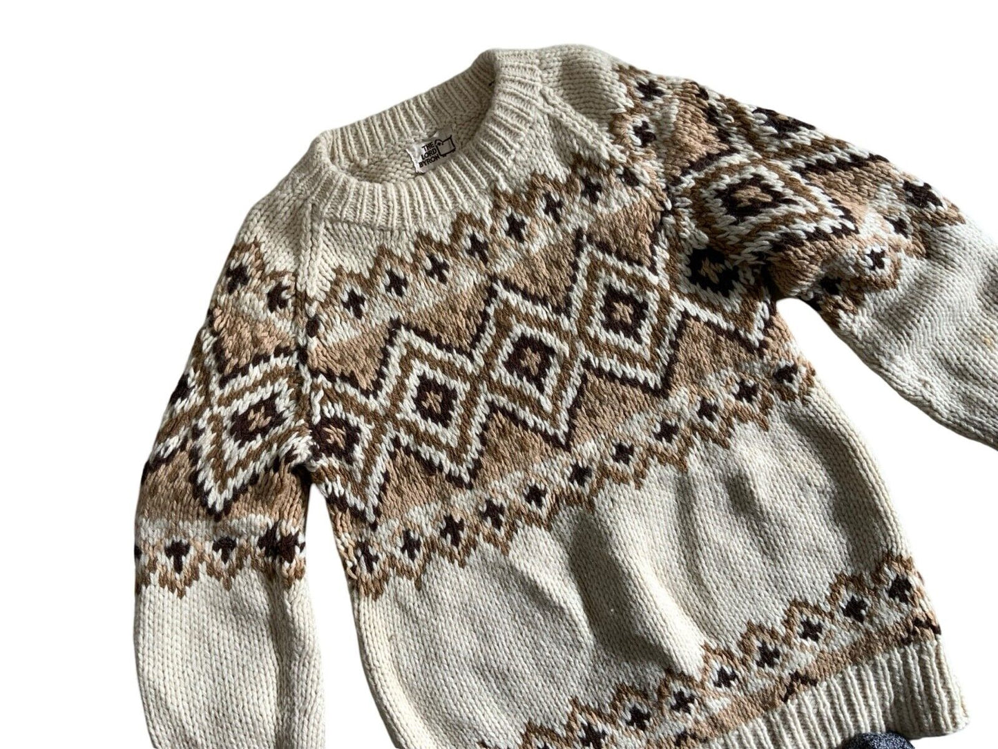 VTG 70s LORD BYRON BY WOOLRICH USA HAND KNIT NATIVE AMERICAN ROCKABILLY XS 34”