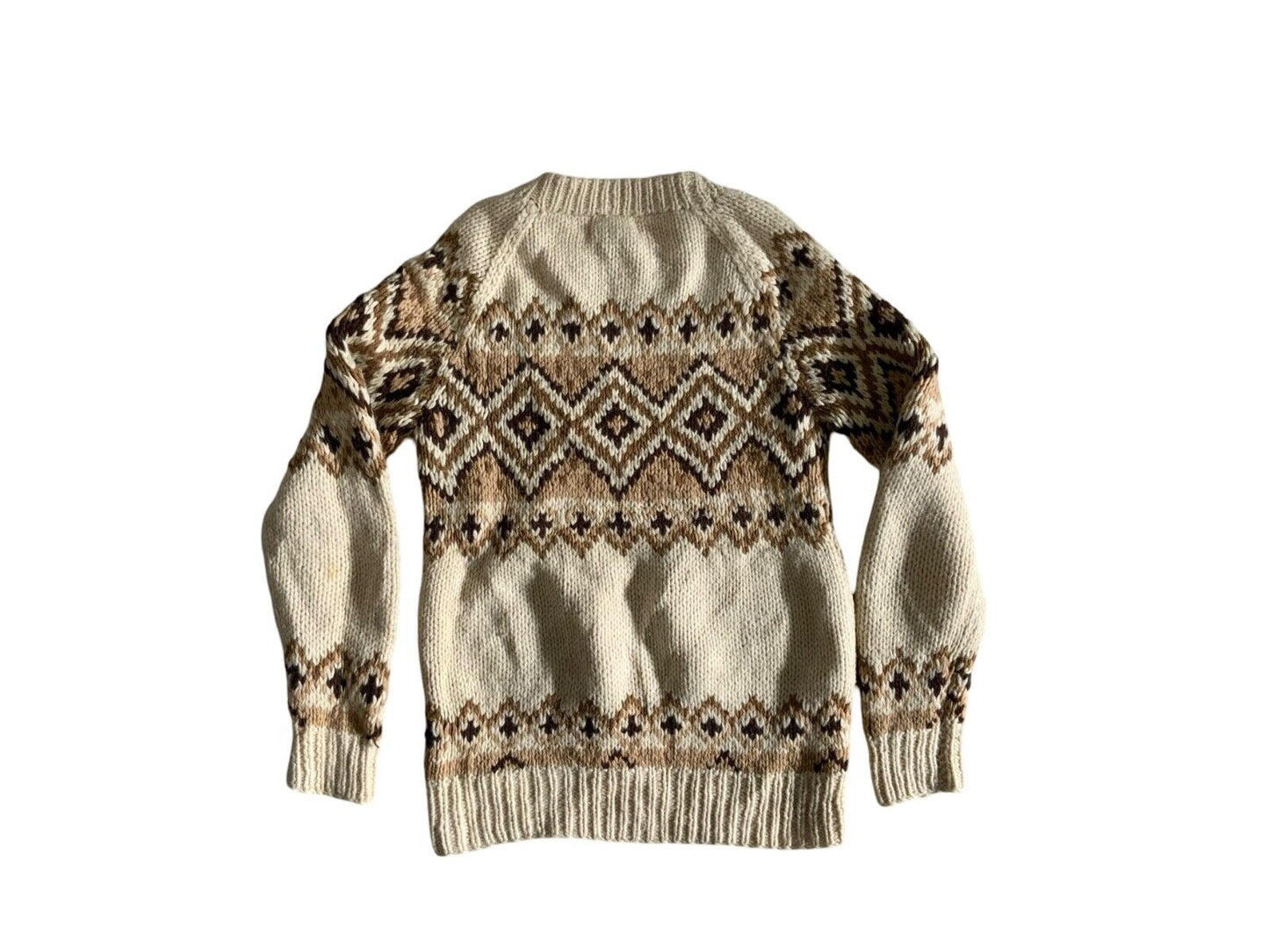 VTG 70s LORD BYRON BY WOOLRICH USA HAND KNIT NATIVE AMERICAN ROCKABILLY XS 34”