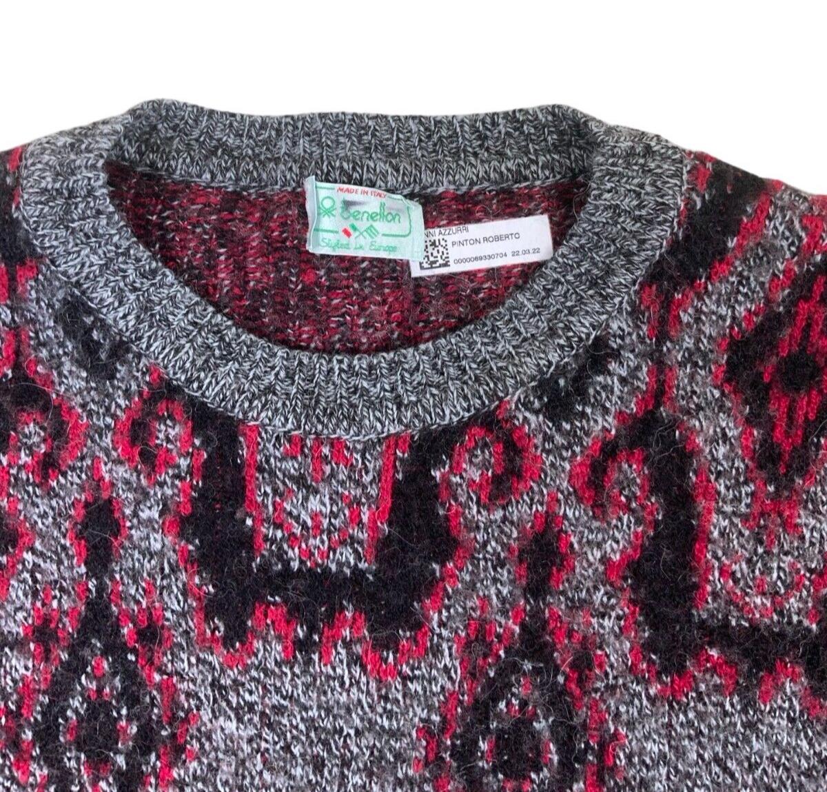 VTG 80s UNITED COLORS OF BENETTON JUMPER SIZE L