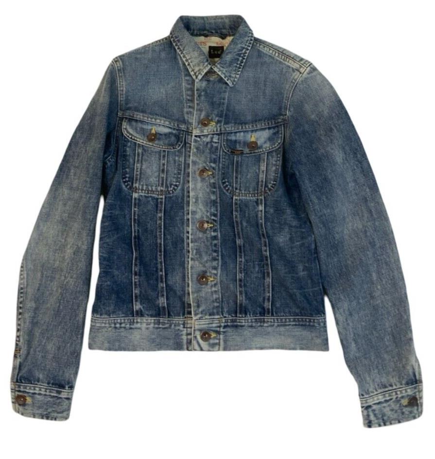 RARE VTG LEE 125th ANNIVERSIARY DONWAN HARRELL GRAPHIC LINED DENIM JACKET XS 34