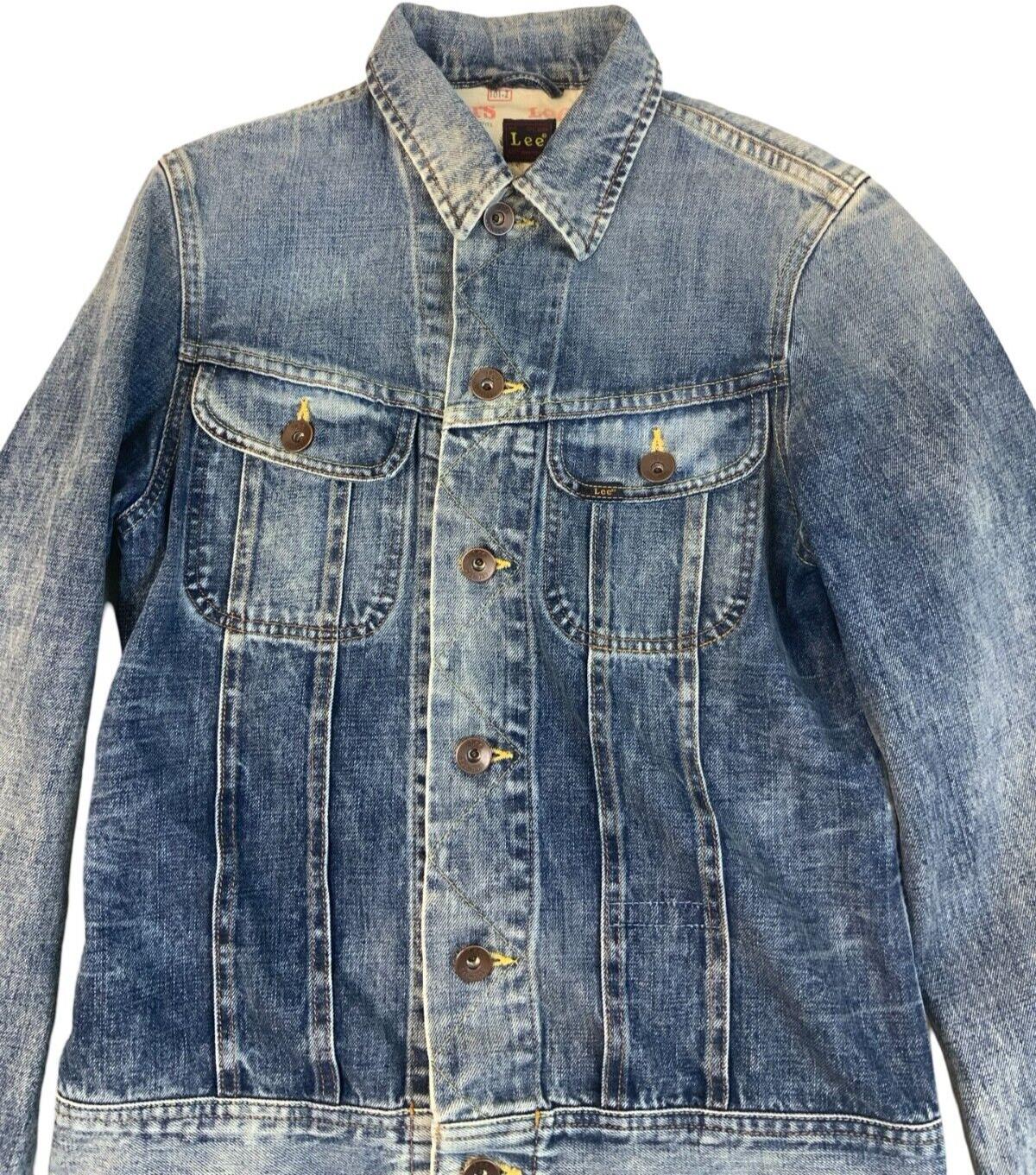 RARE VTG LEE 125th ANNIVERSIARY DONWAN HARRELL GRAPHIC LINED DENIM JACKET XS 34